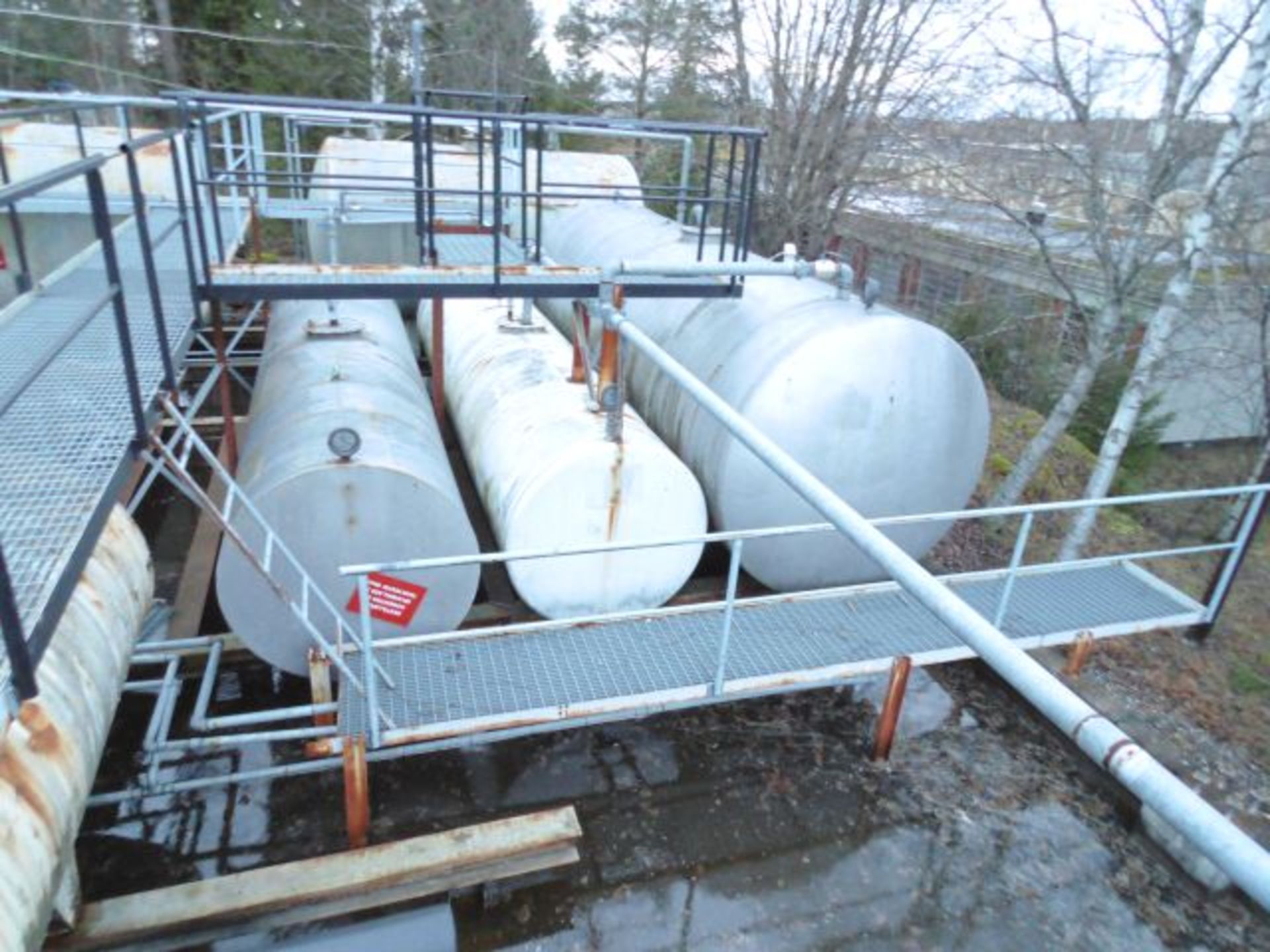 * Oil Tank Farm comprising 8 x Horizontal Tanks & all associated Steel Gantrys/Walkways; AGB 20, - Image 7 of 16