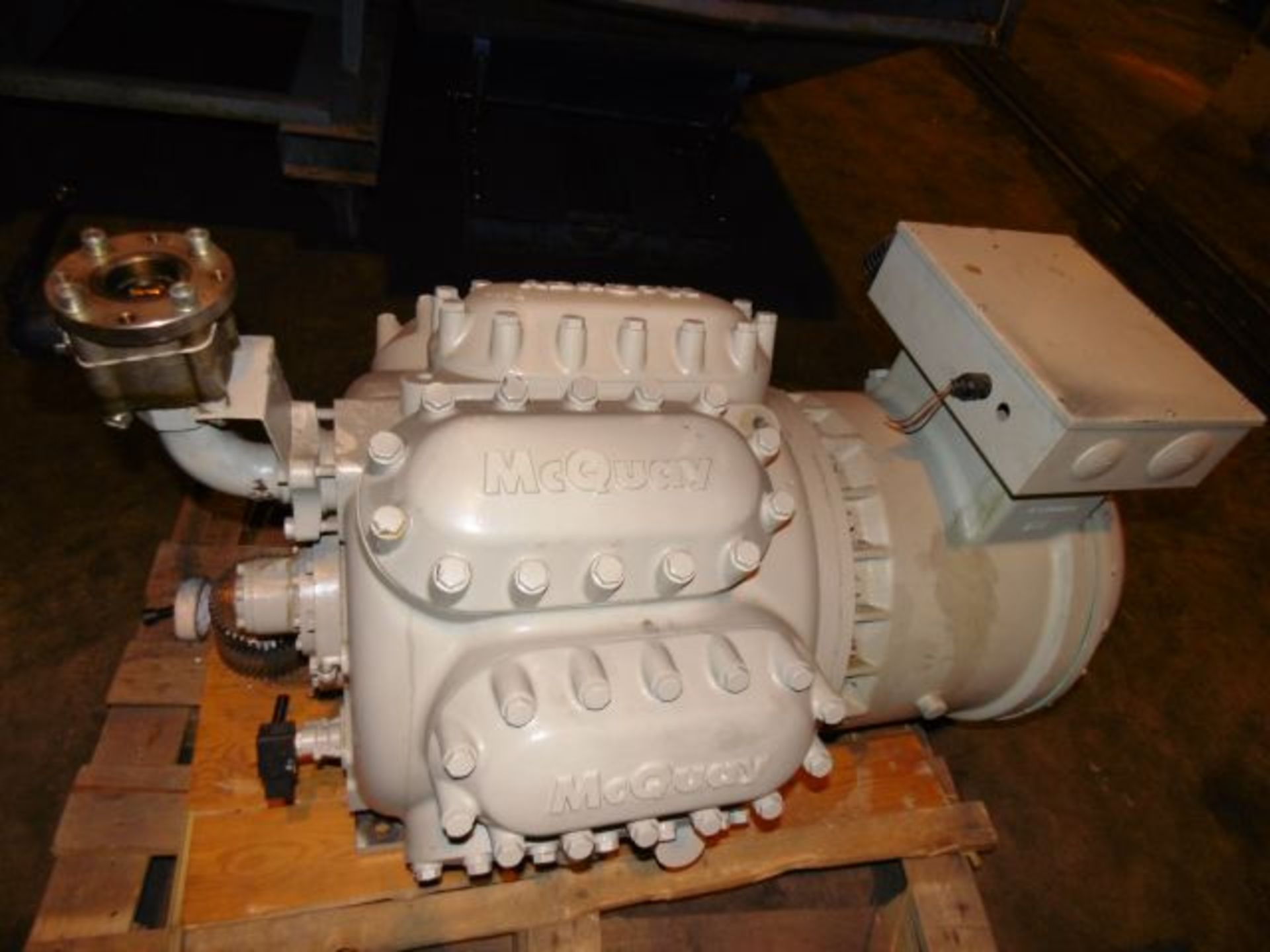 * McQuay Italia type MQC 808s Compressor; 3 Phase; UPM 1450 RPM; 345.5M³/H; 25Bar; FABR No 6526-9-1.