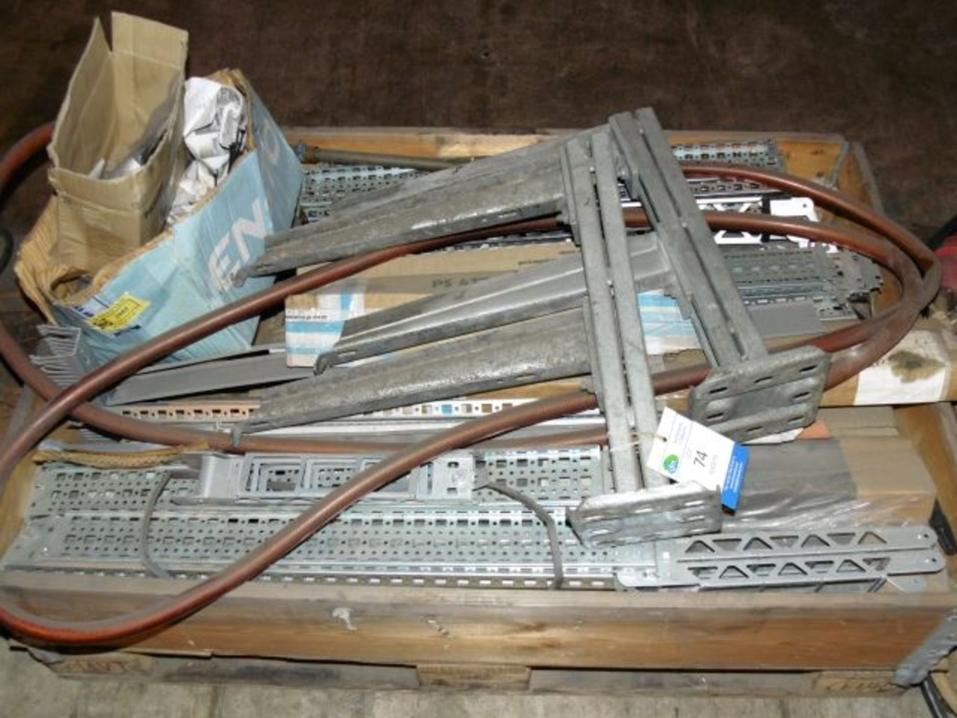 * Pallet of assorted Steel Conduit & Trunking. Loaded onto Buyer's Transport
