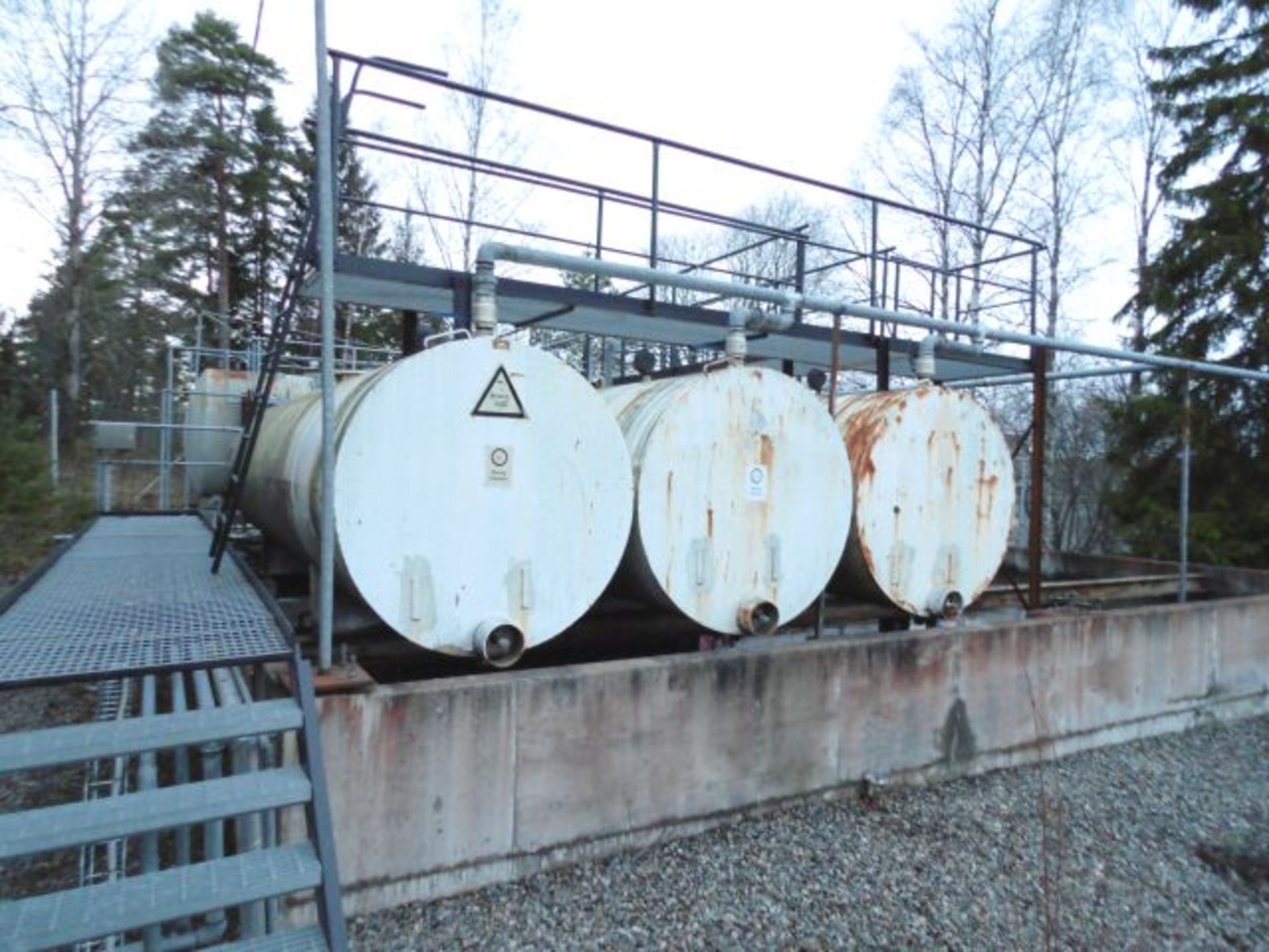 * Oil Tank Farm comprising 8 x Horizontal Tanks & all associated Steel Gantrys/Walkways; AGB 20, - Image 13 of 16