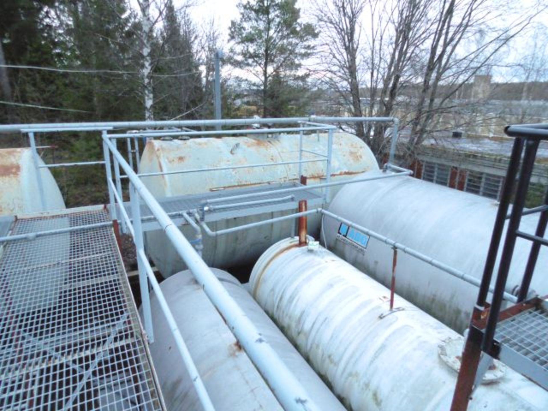 * Oil Tank Farm comprising 8 x Horizontal Tanks & all associated Steel Gantrys/Walkways; AGB 20, - Image 2 of 16