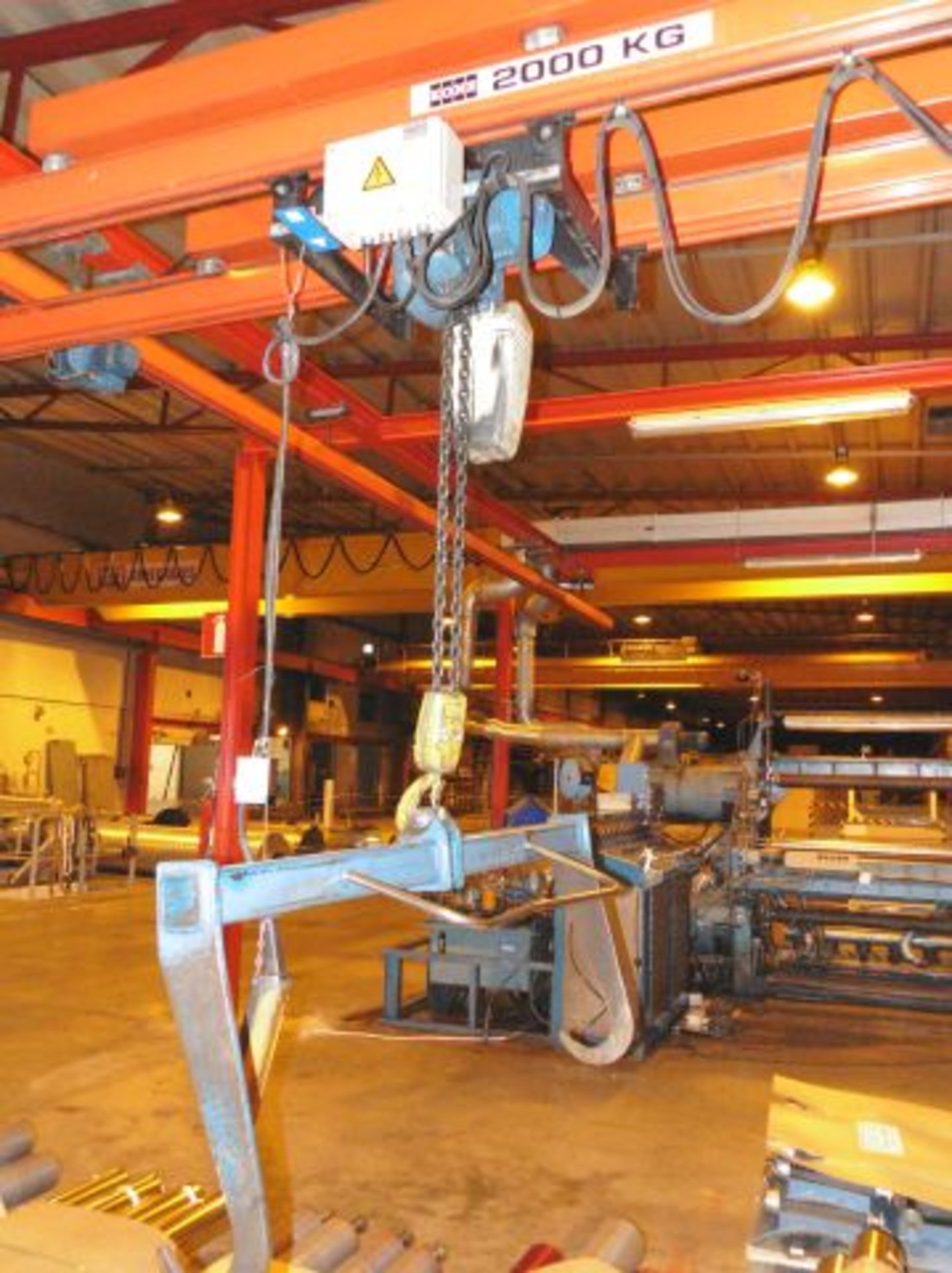 * RSJ Gantry with 2 x 2000kg KONE Pendant Operated Hoists.  Click here to view more information on - Image 5 of 7