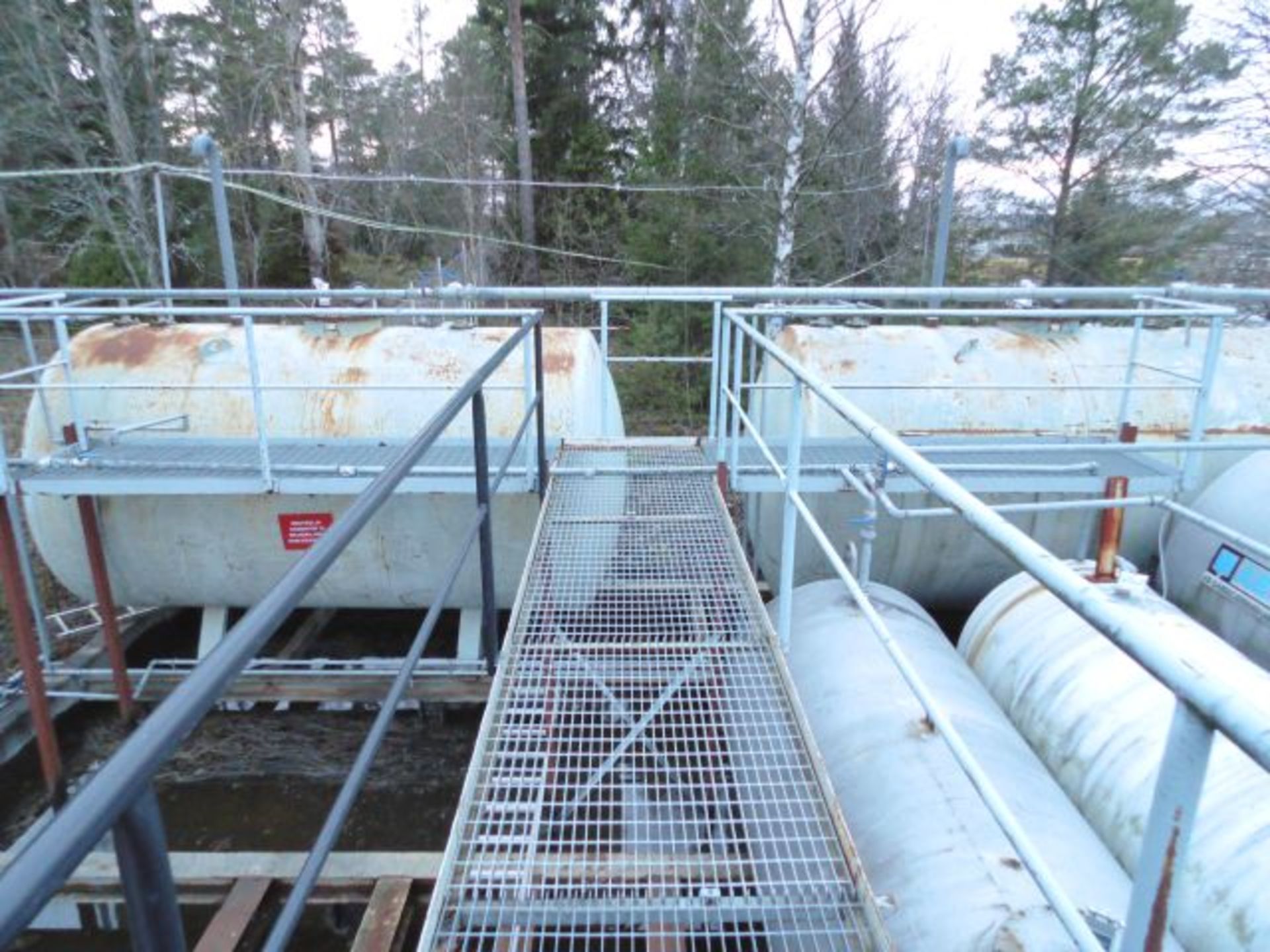 * Oil Tank Farm comprising 8 x Horizontal Tanks & all associated Steel Gantrys/Walkways; AGB 20,