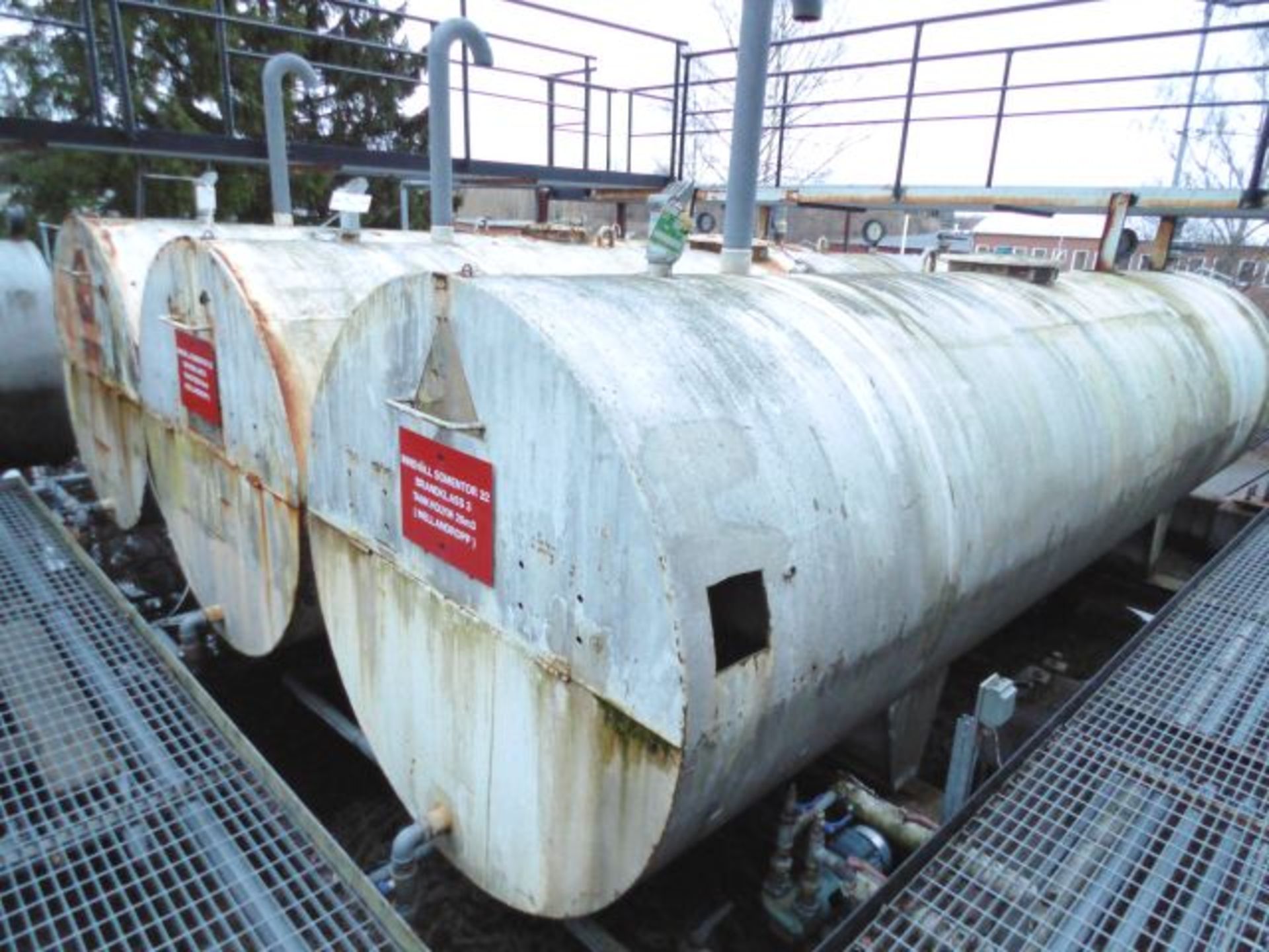 * Oil Tank Farm comprising 8 x Horizontal Tanks & all associated Steel Gantrys/Walkways; AGB 20, - Image 12 of 16