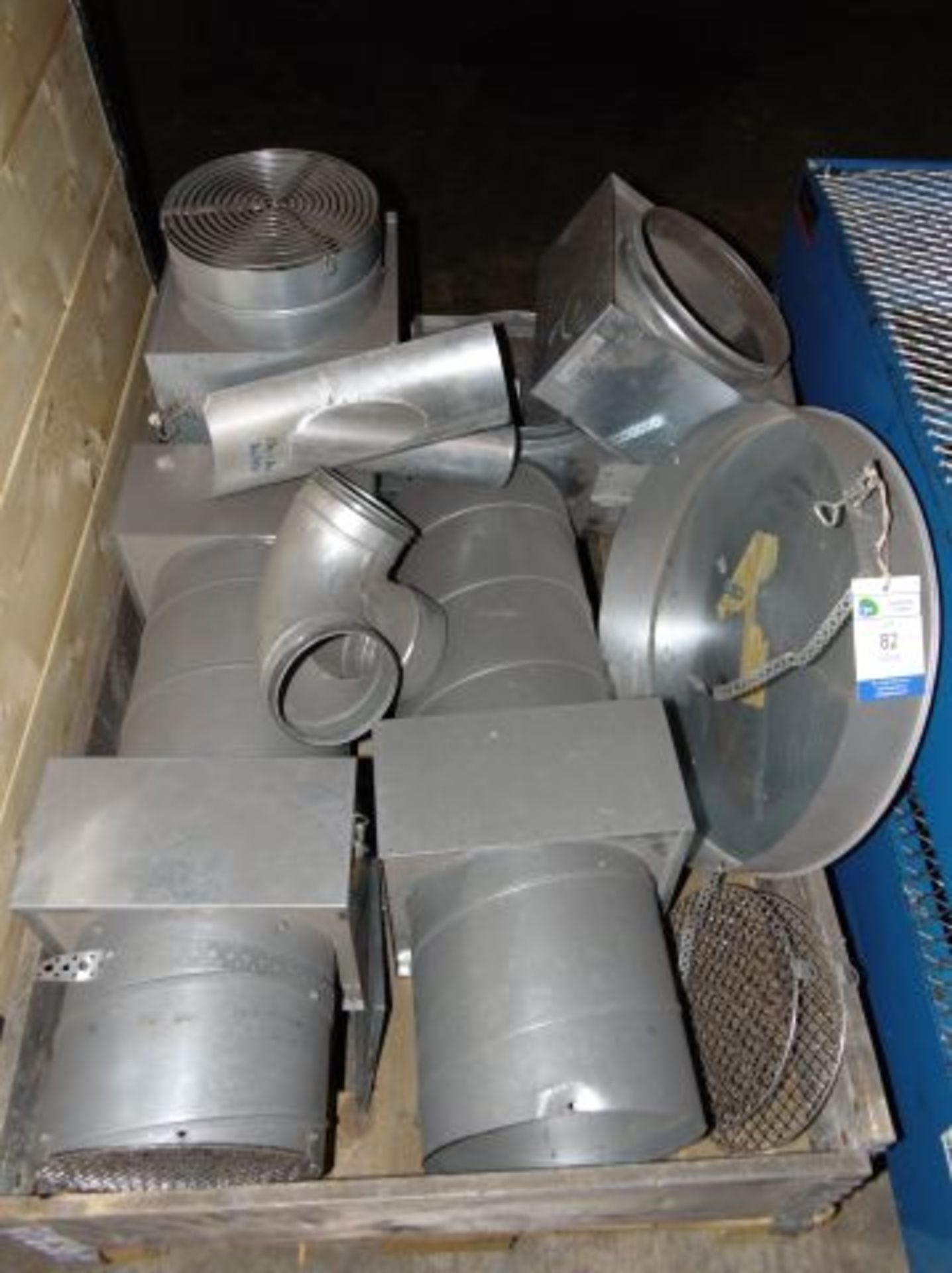 * Pallet of Extraction Ducting Filter Sections etc. Loaded onto Buyer's Transport