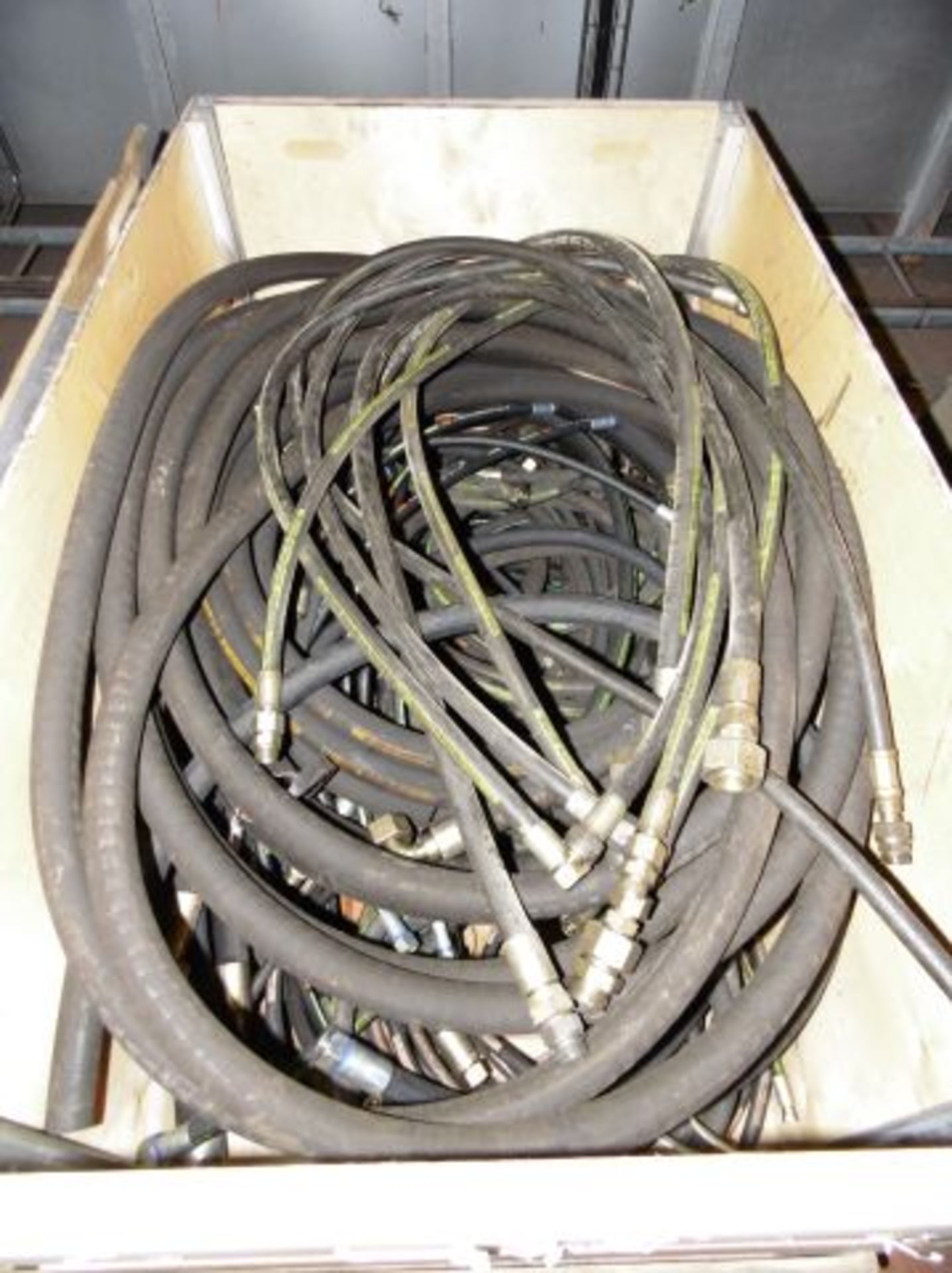 * Stillage of assorted Hydraulic Hoses. Loaded onto Buyer's Transport