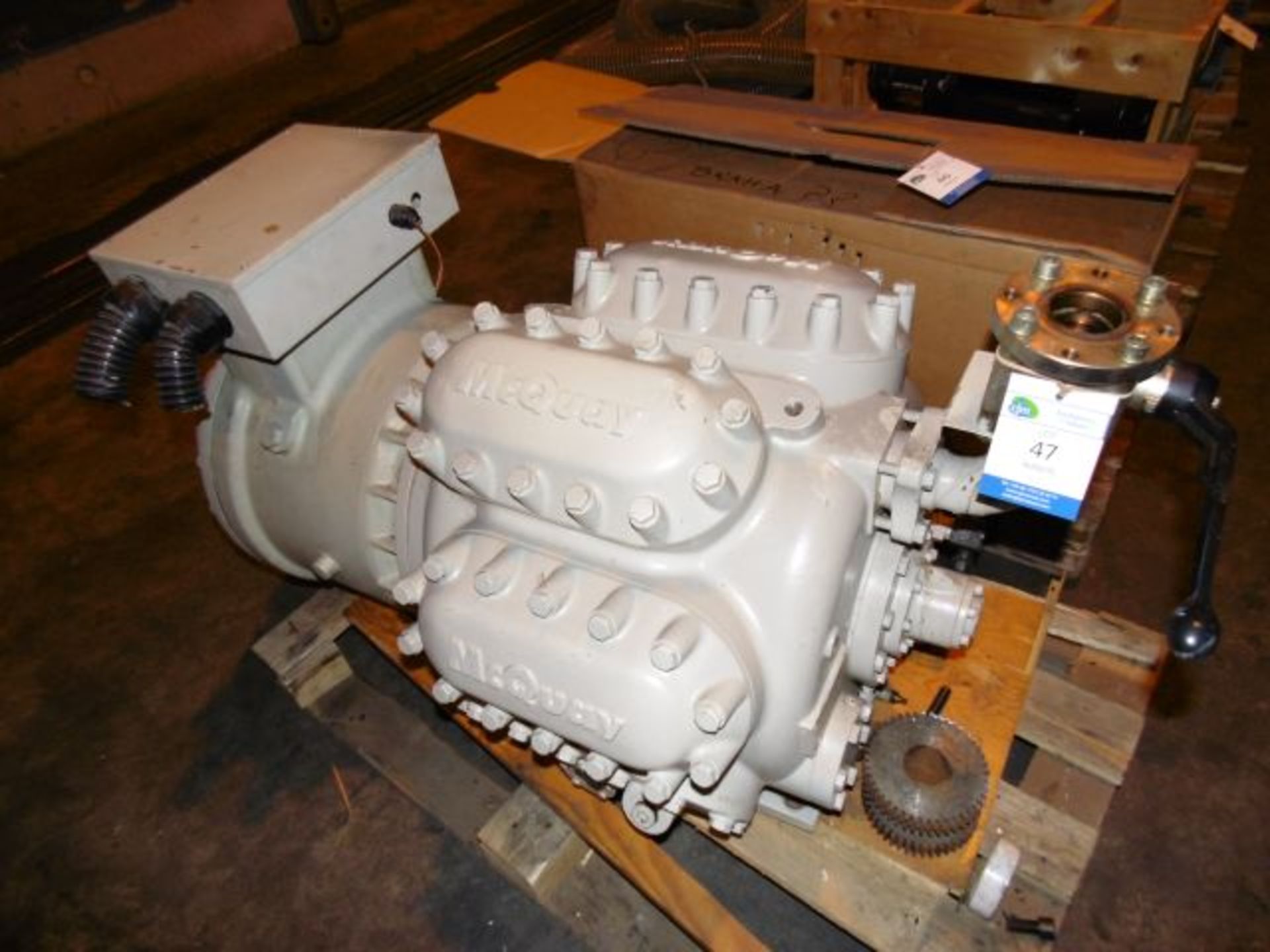 * McQuay Italia type MQC 808s Compressor; 3 Phase; UPM 1450 RPM; 345.5M³/H; 25Bar; FABR No 6526-9-1. - Image 2 of 3