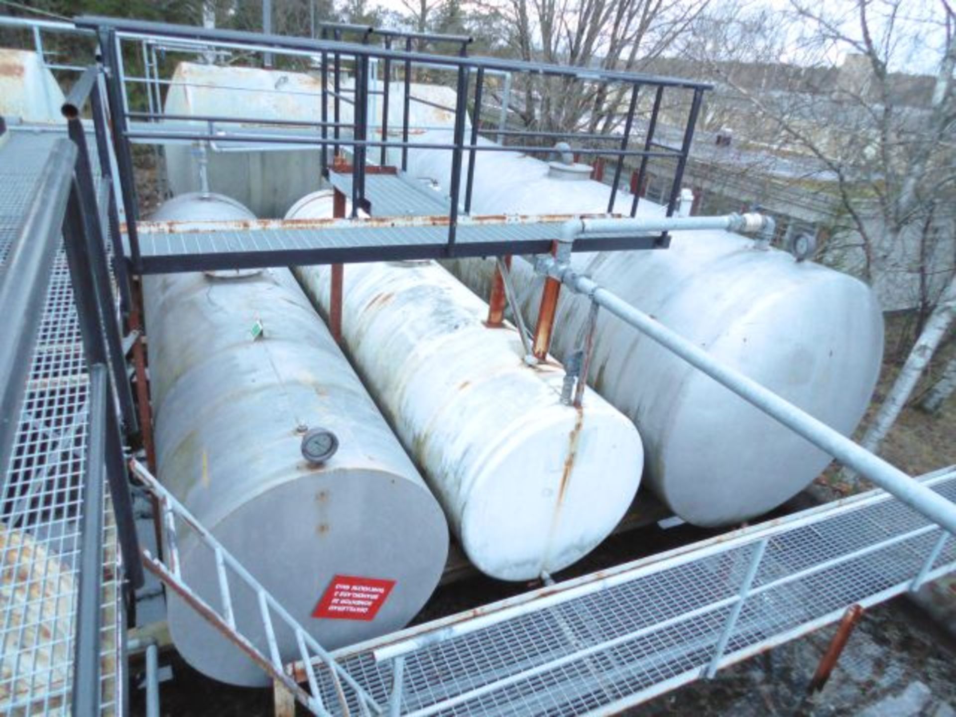 * Oil Tank Farm comprising 8 x Horizontal Tanks & all associated Steel Gantrys/Walkways; AGB 20, - Image 5 of 16