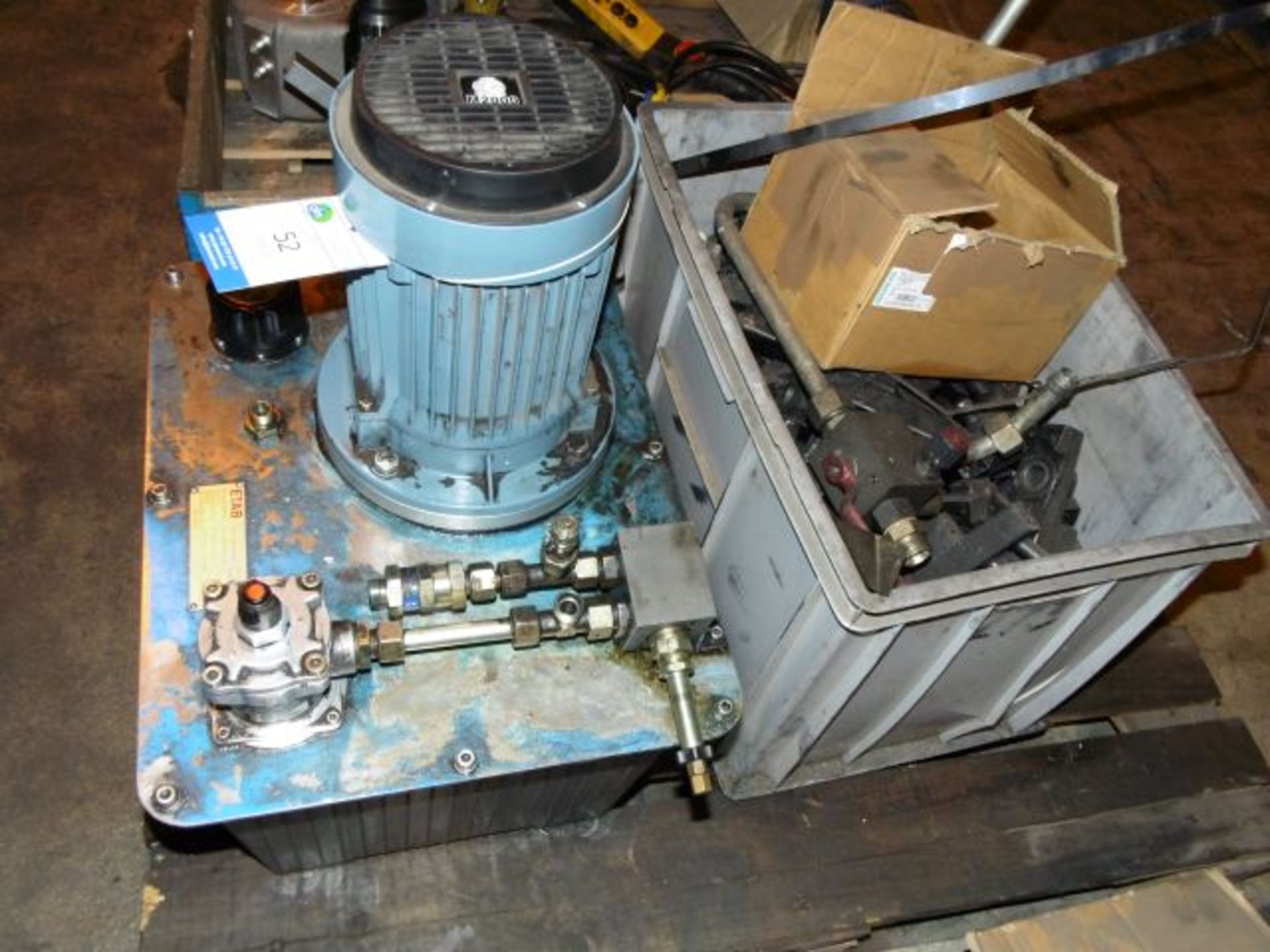 * ETAB Hydraulic Power Pack with ABB Motor; Manf No 010.55.1 c/w qty of Hydraulic Spares. Loaded