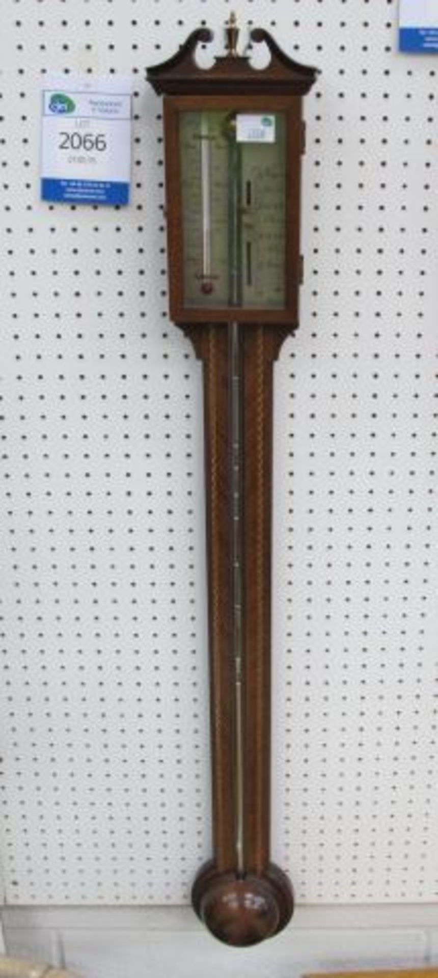 A Reproduction Stick Barometer (Mercury) with Thermometer, length 97cm (est. £30-£50)
