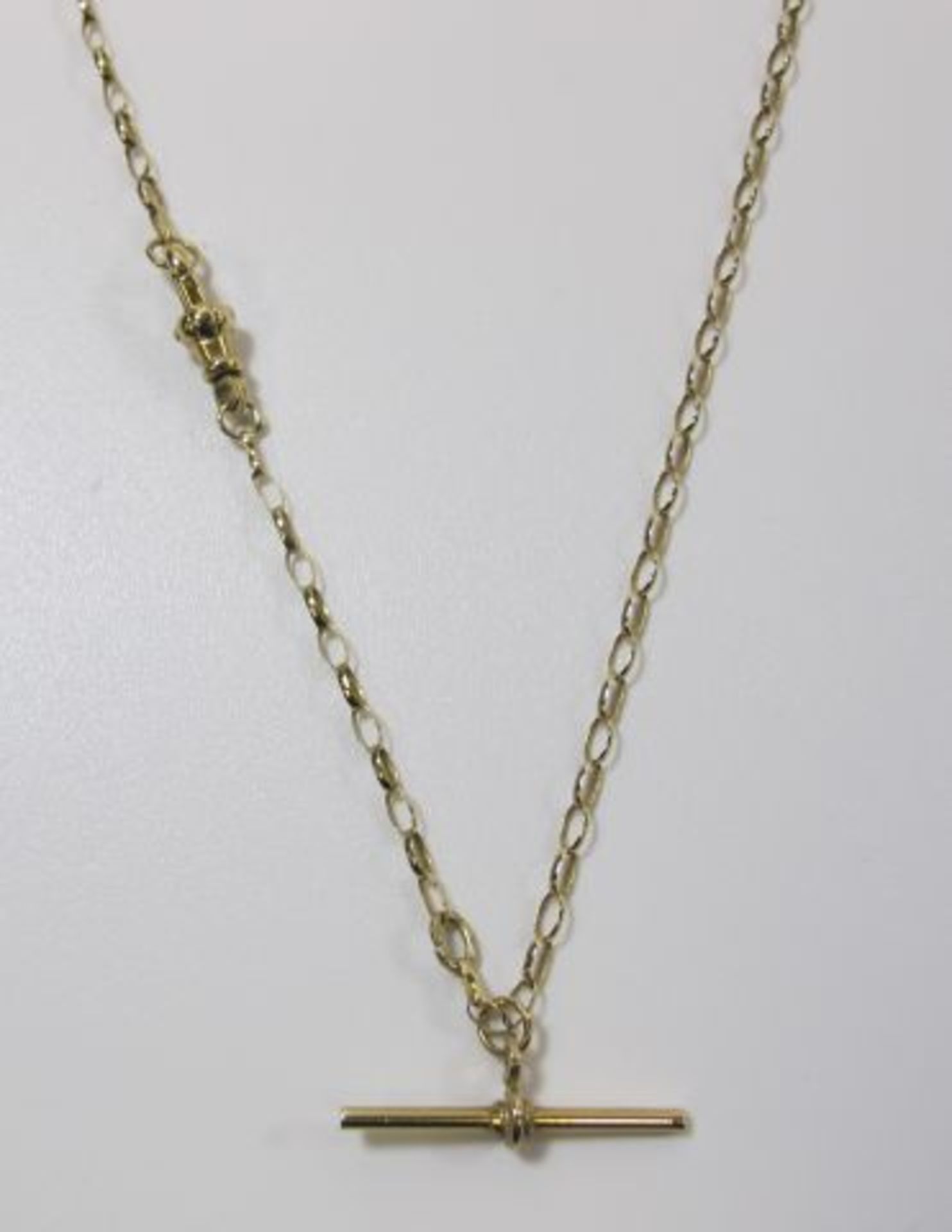 9ct Gold Albert Style Neck Chain (est. £40-£60) - Image 2 of 2