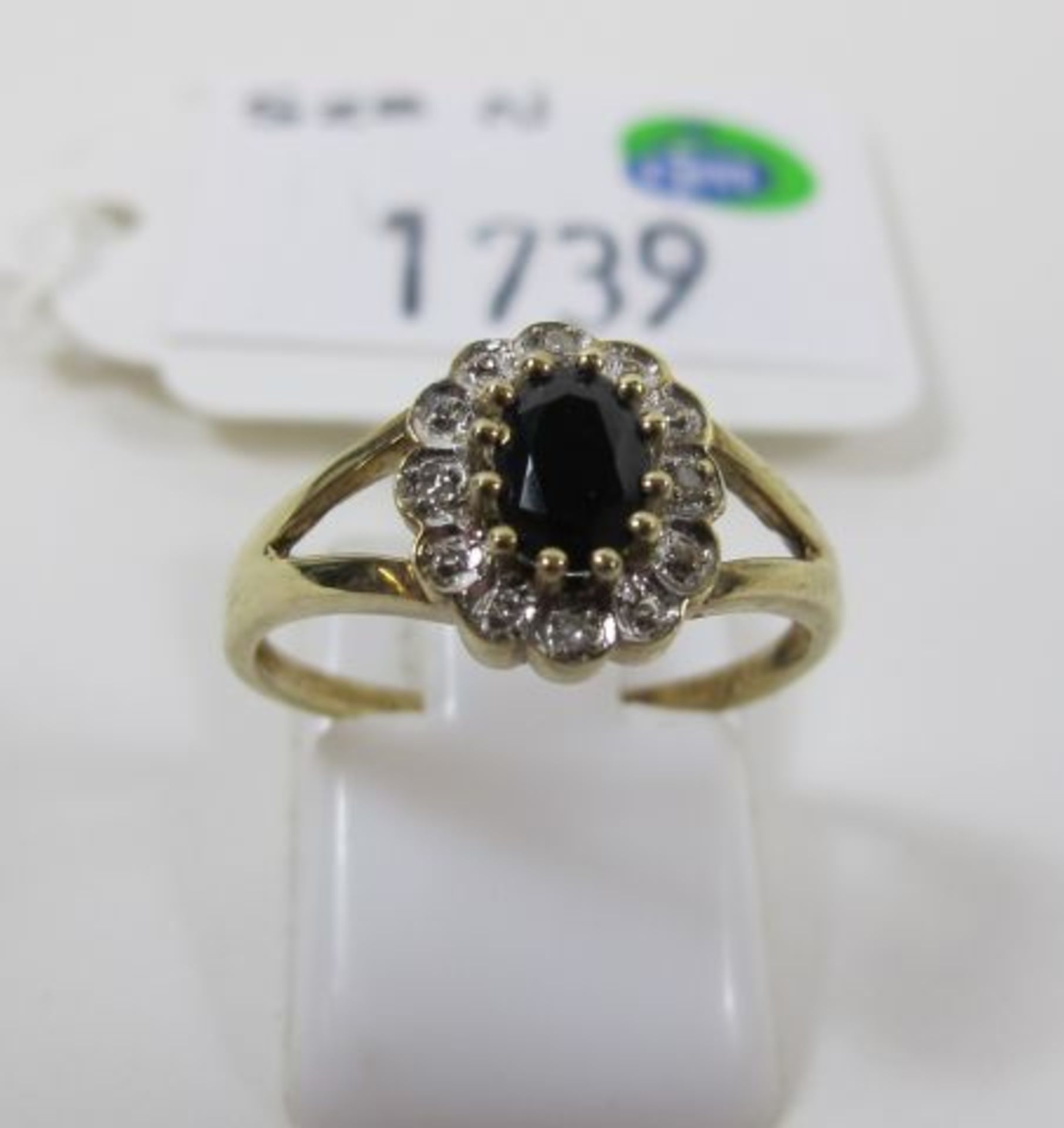 A 9ct Gold Sapphire & Diamond Ring, size N (est. 30-£50)