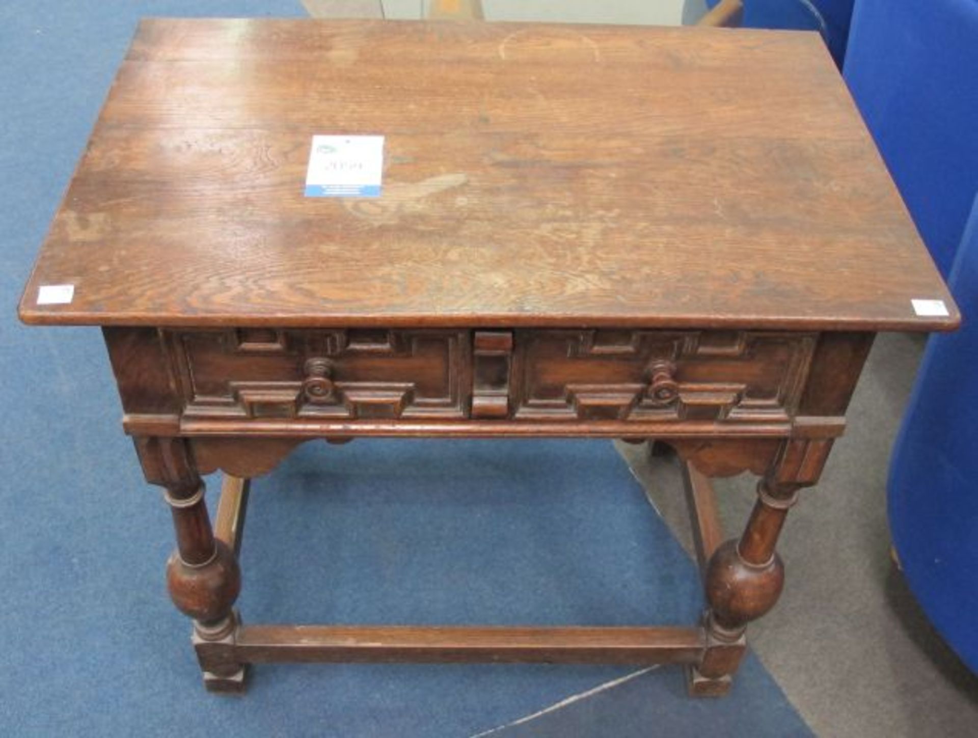 An Oak Side Table with Drawer. W 86cm, D 55cm, H 78cm (est. £50-£80) - Image 2 of 2
