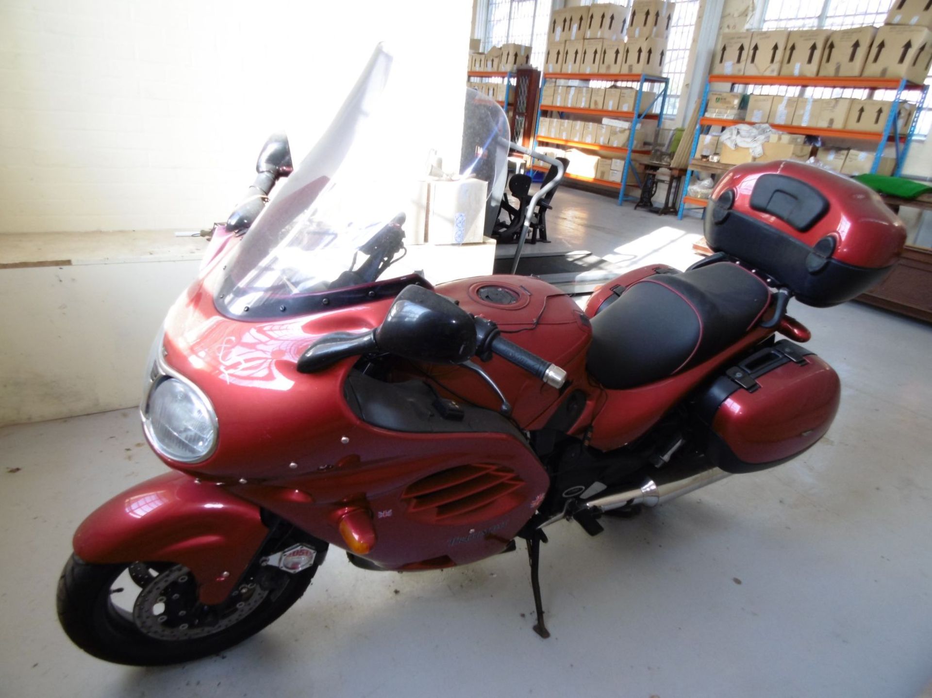 Truimph Trophy 1200cc Year man 2001 mileage 29,700 with side panniers  V5 Keys Very Good condition - Image 2 of 5