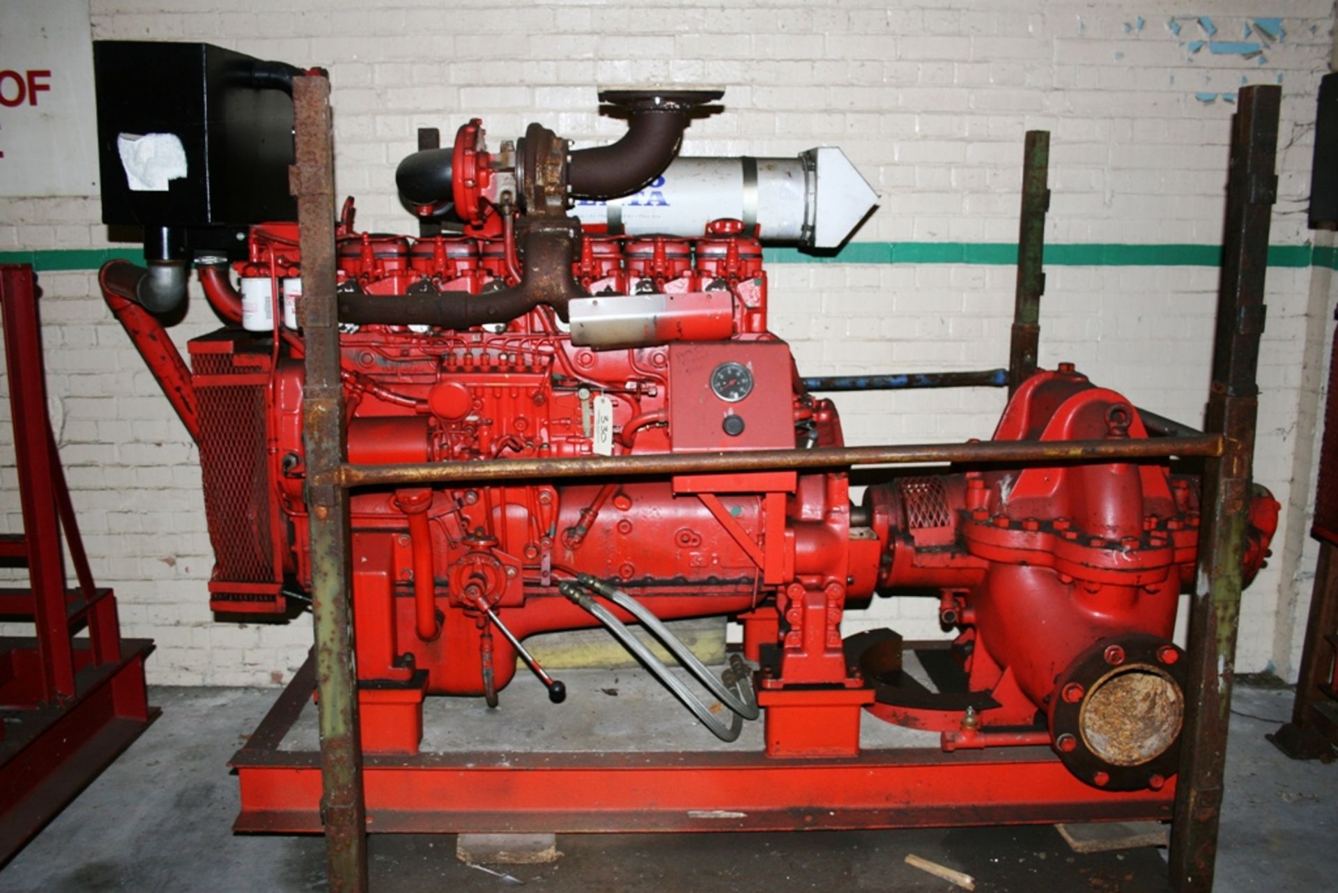 * Diesel Engined Water pump; Volvo TD100, 6cyl Turbo, Mather & Pitt Pump, Model 8/8CMEB, Size - Image 4 of 6