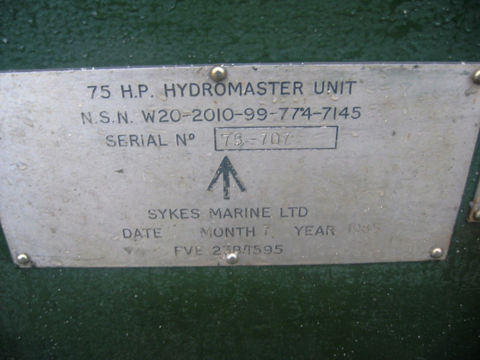 * Sykes Hydro Master; deck mounted Z drive marine propulsion unit, manganese bronze propeller, - Image 2 of 6