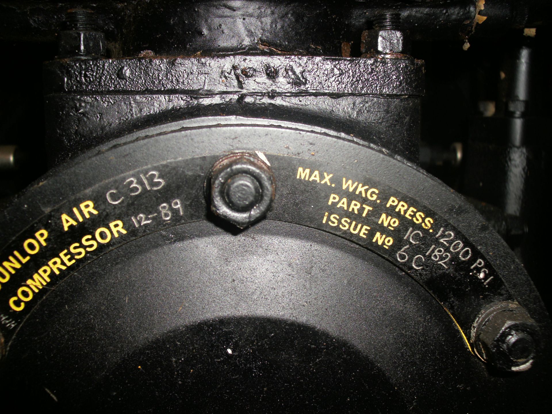 * Diesel Engine Enfield ho2 V twin compressor for diving use, Max working pressure1200PSI unused - Image 7 of 7