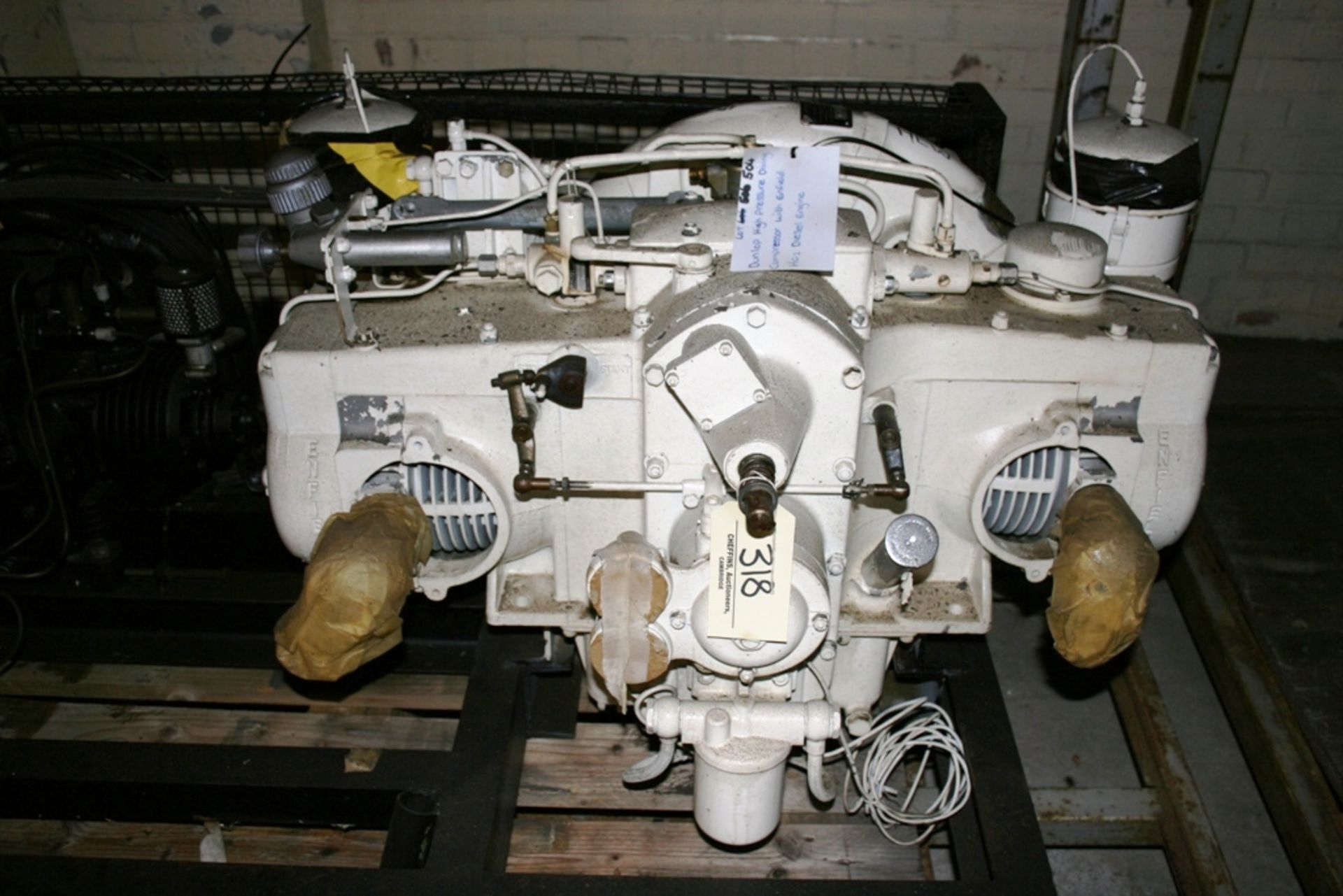 * Diesel Engine Enfield ho2 V twin compressor for diving use, Max working pressure1200PSI unused - Image 5 of 7