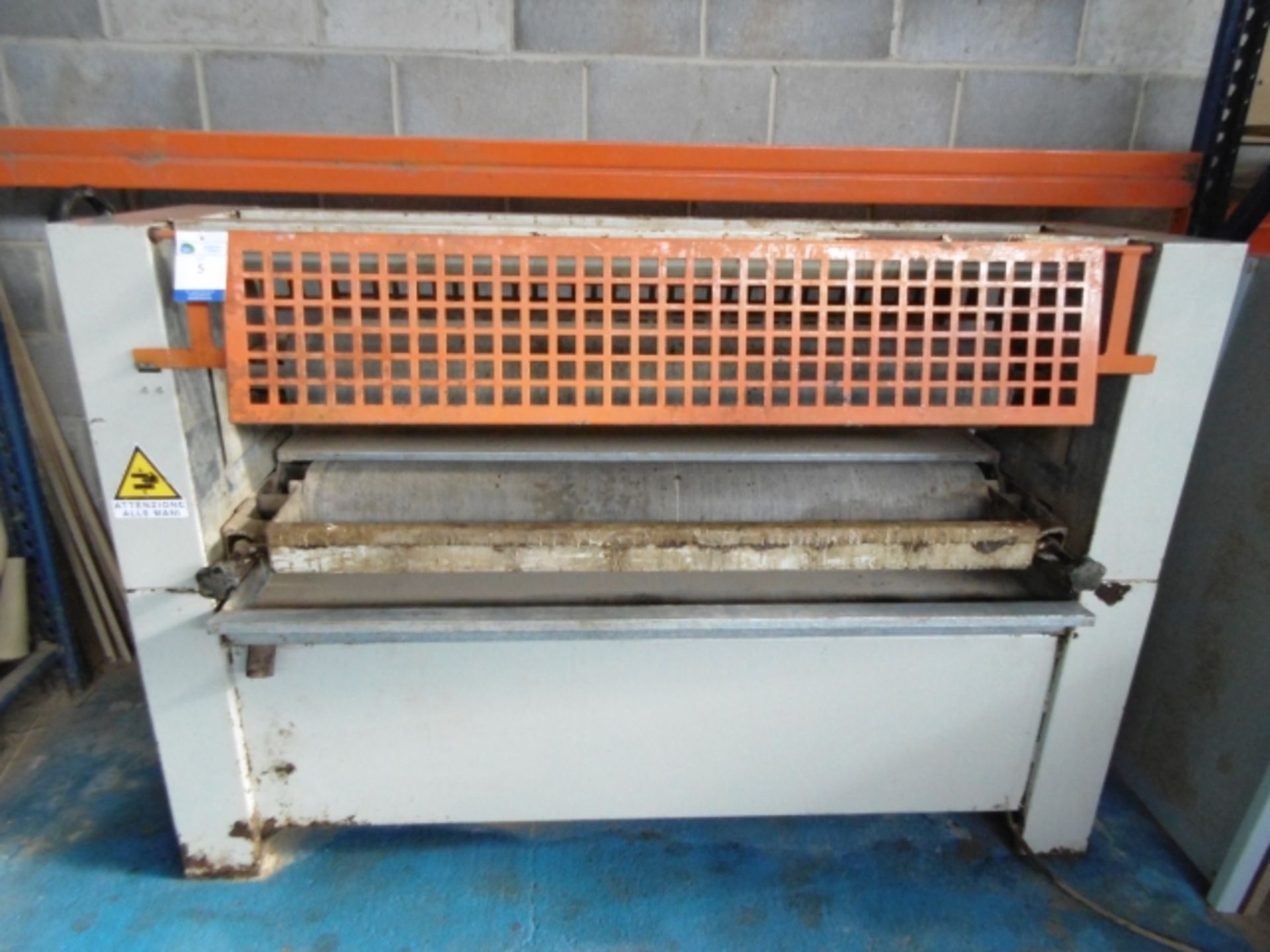 2004 OSAMA TYPE S2R-1300 ROLLER GLUE SPREADING MACHINE; MAX WIDTH/ROLLER LENGTH 1300MM; 3 PHASE;