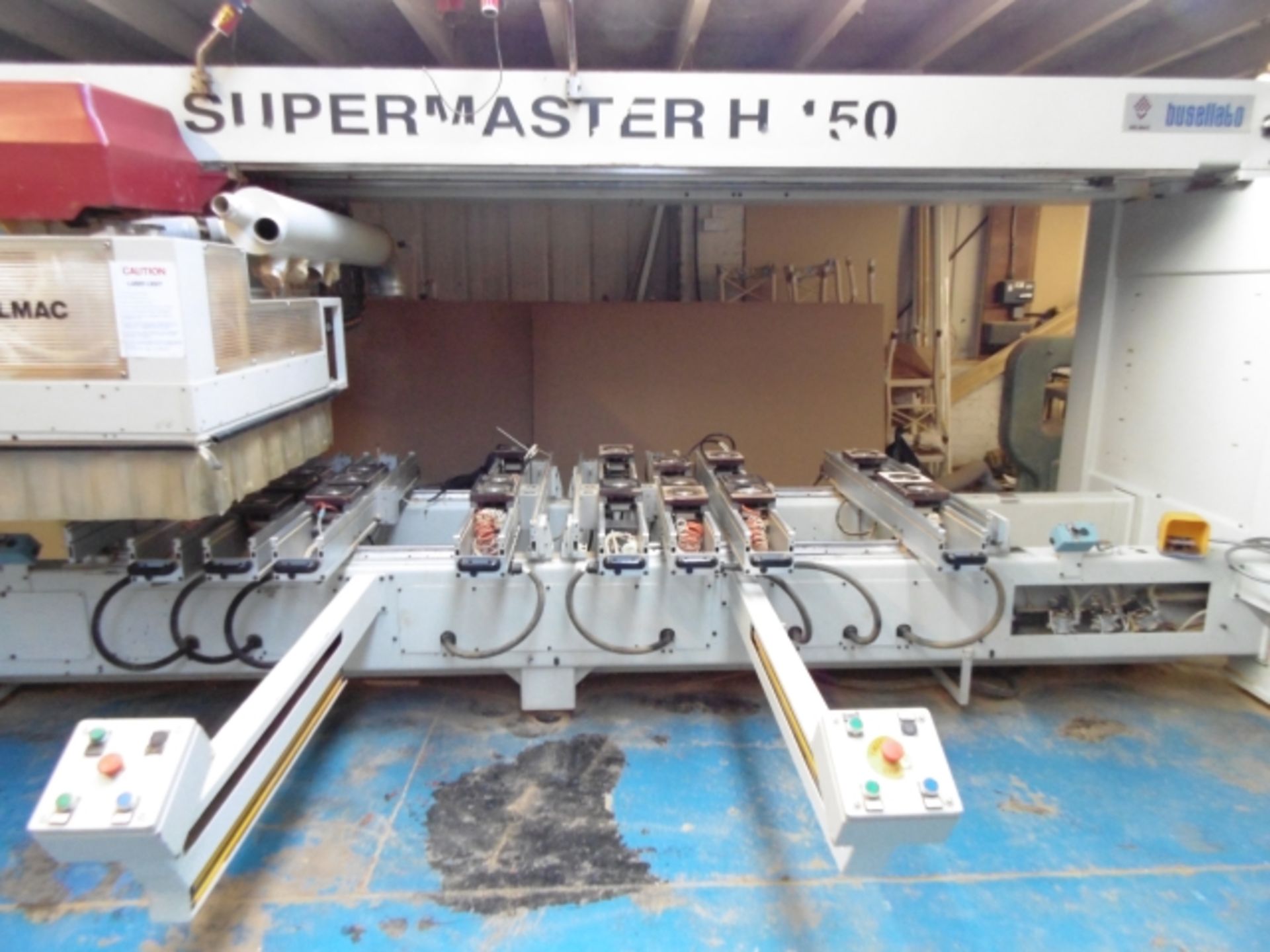1996 DELMAC BUSELLATO SUPERMASTER H150 CNC BRIDGE - TYPE ROUTER; BED LENGTH 5400MM, 8 X SUCTION - Image 6 of 22