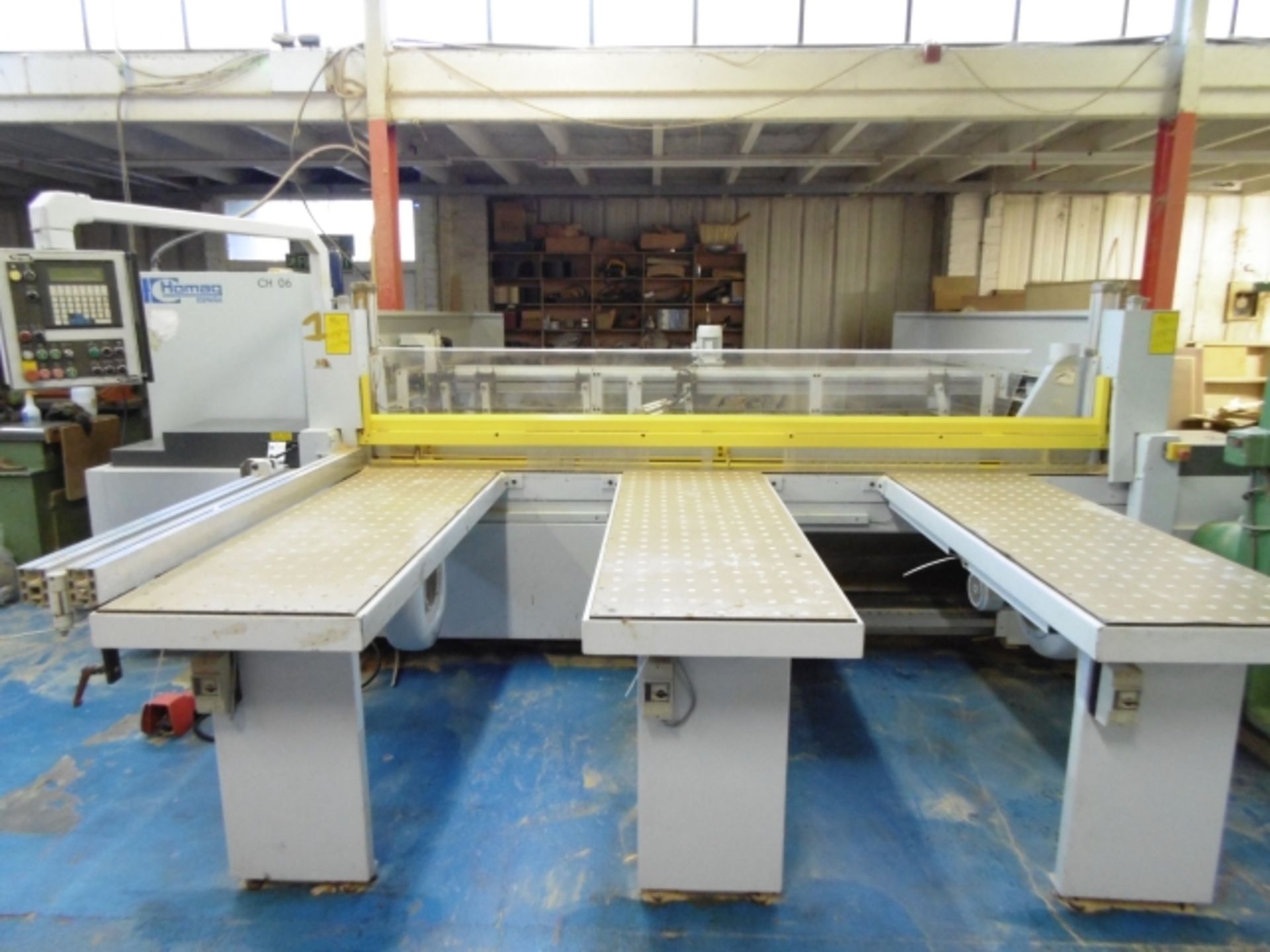 1999 HOMAG TYPE CH-06/32/22 CNC BEAM SAW; MAX WIDTH 3200MM; WITH HOMATIC CNC CONTROLS; 3 PHASE;