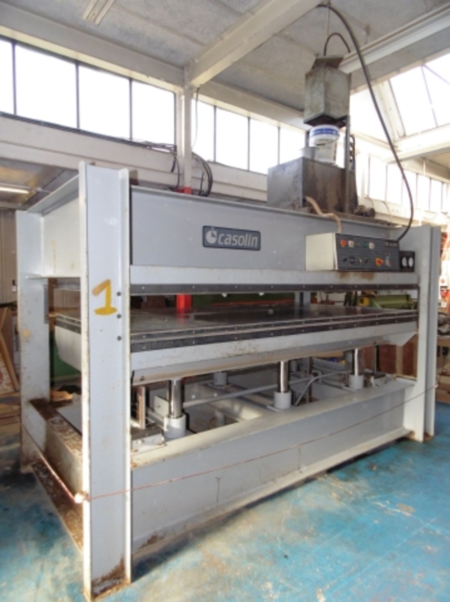 1996 CASOLIN TYPE TI 120 HYDRAULIC VENEER PRESS; BED SIZE 3000MM X 1580MM ALUMINIUM PLATES; 450MM - Image 2 of 13