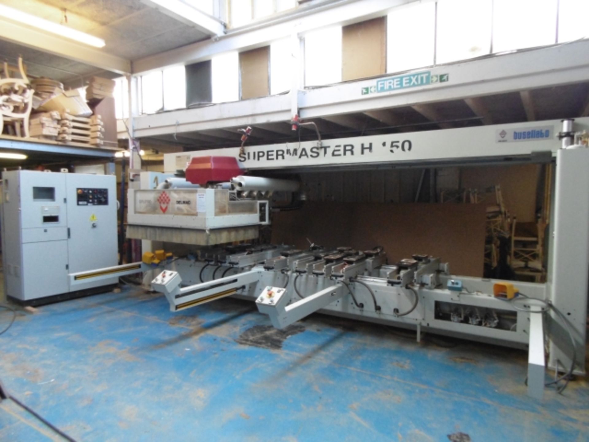 1996 DELMAC BUSELLATO SUPERMASTER H150 CNC BRIDGE - TYPE ROUTER; BED LENGTH 5400MM, 8 X SUCTION - Image 3 of 22