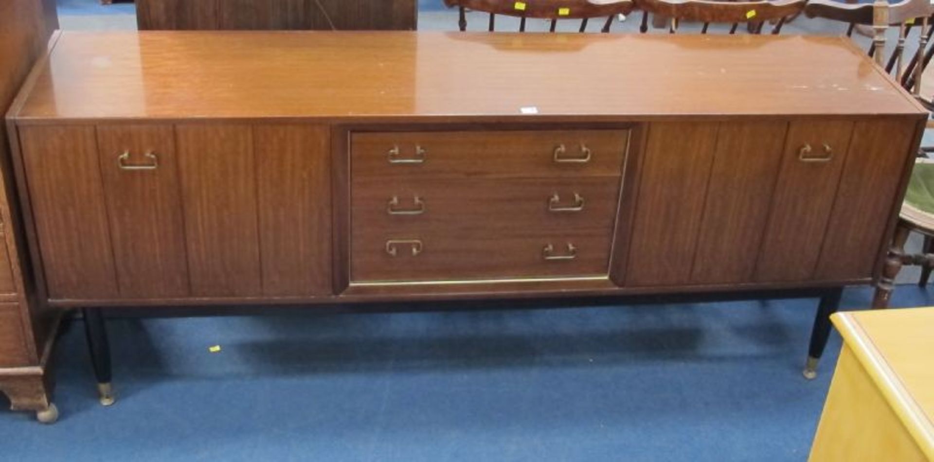 A 1970s Retro G-Plan Teak Long Low Sideboard.  190cms. (est. £30-£50)