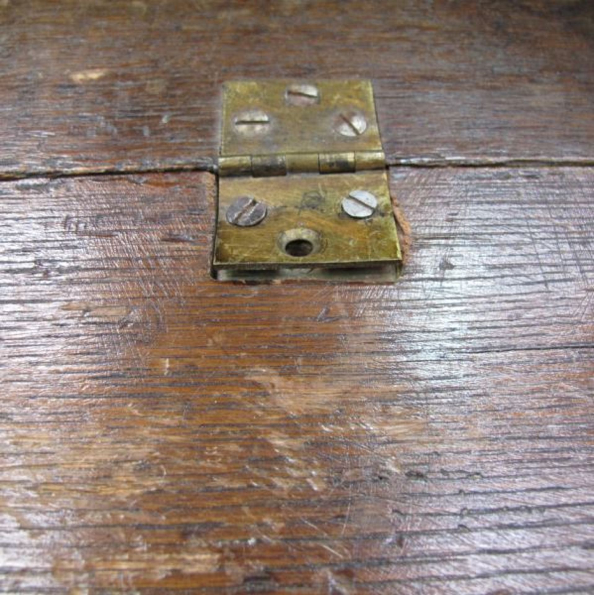 A Georgian Oak Bureau with Plain Writing Flap enclosing an Interior of Pigeon Holes and Trays, - Image 3 of 3