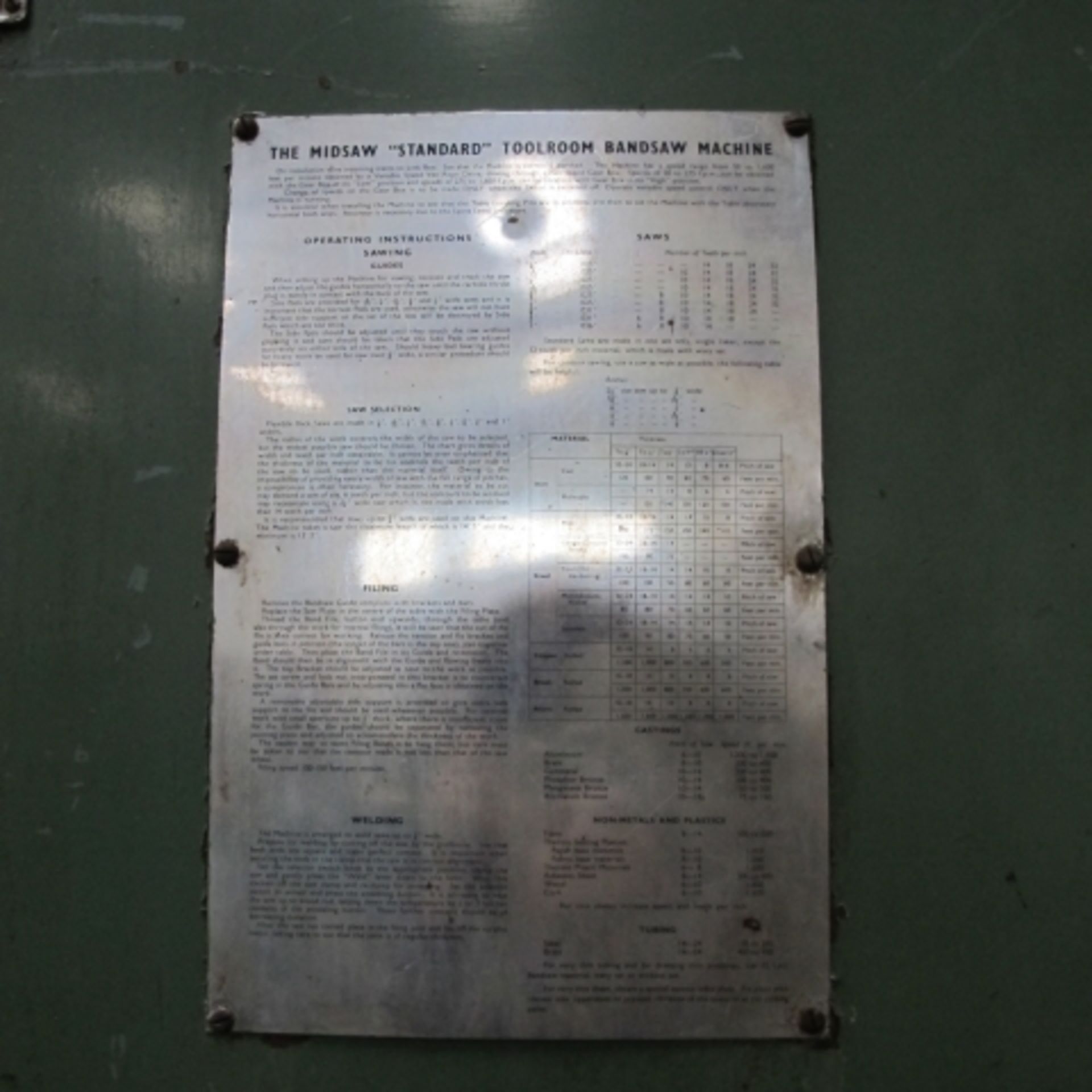 * Midsaw Standard Vertical Bandsaw, Throat 53cm x 25cm approx c/w Blade Welder, 3 Phase - Image 3 of 4