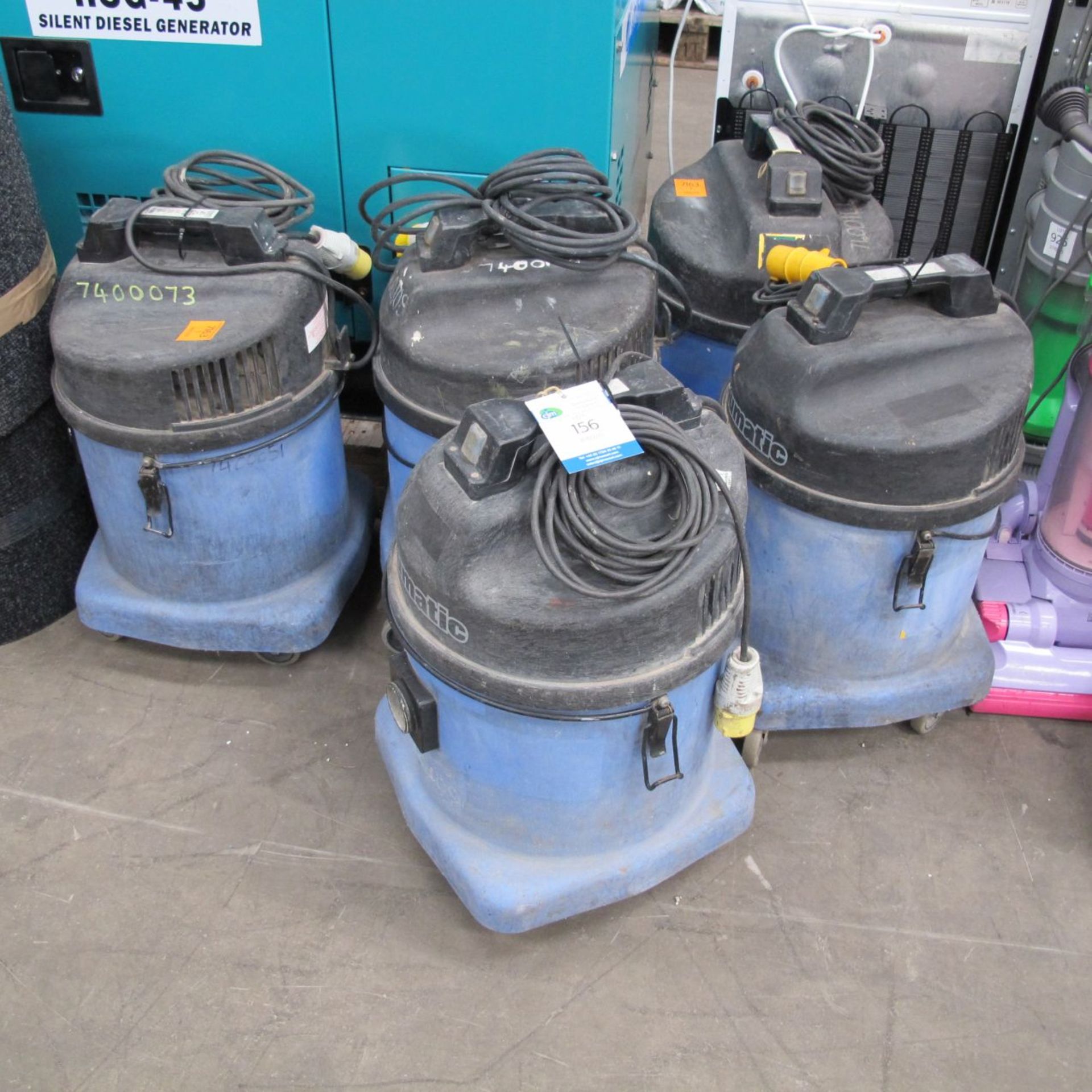 5 x Numatic Industrial Vacuum Cleaners