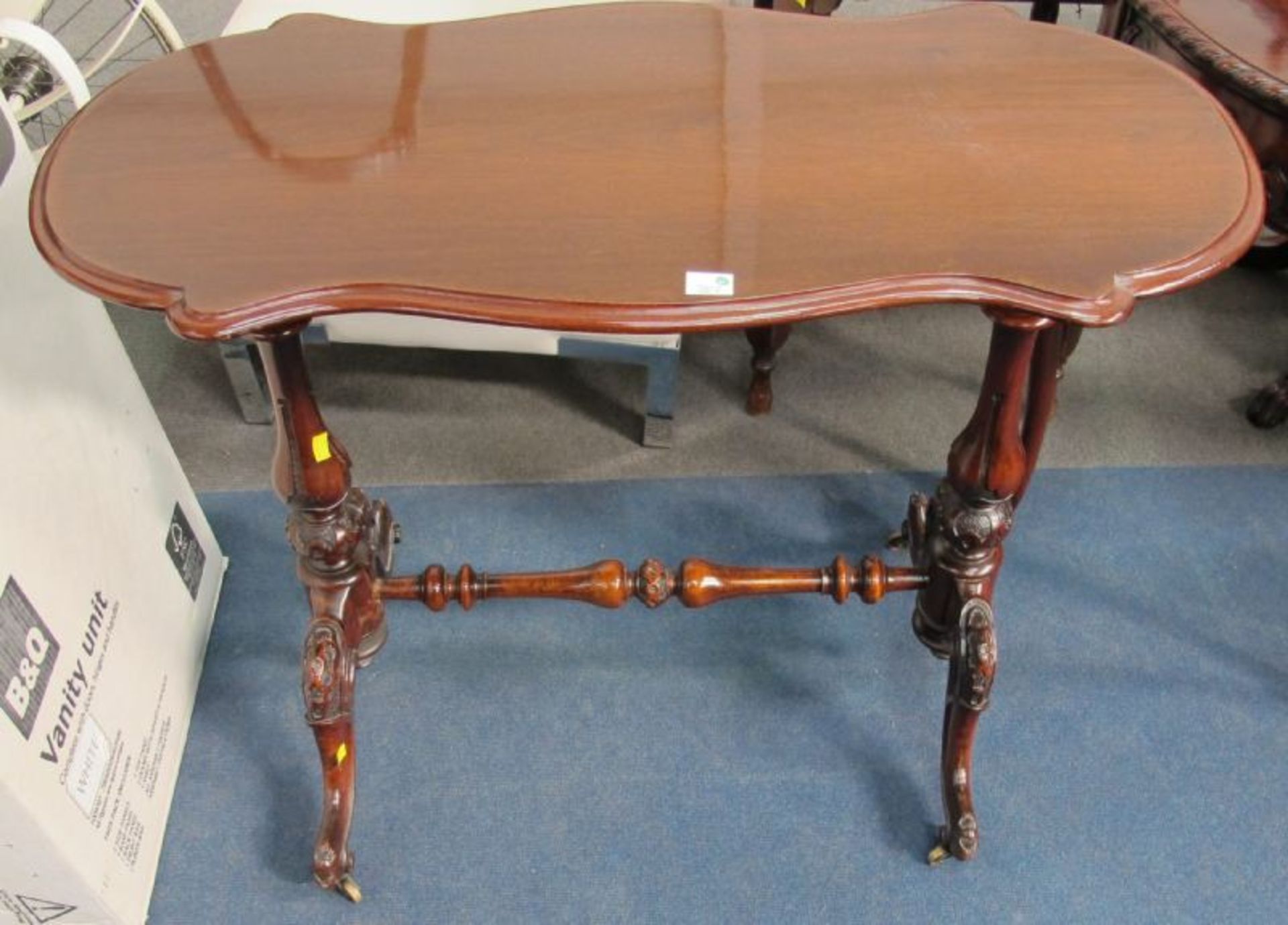 A Victorian Mahogany Shaped Rectangular Top Occasional Table Together With a Wavy Edge Circular - Image 2 of 2
