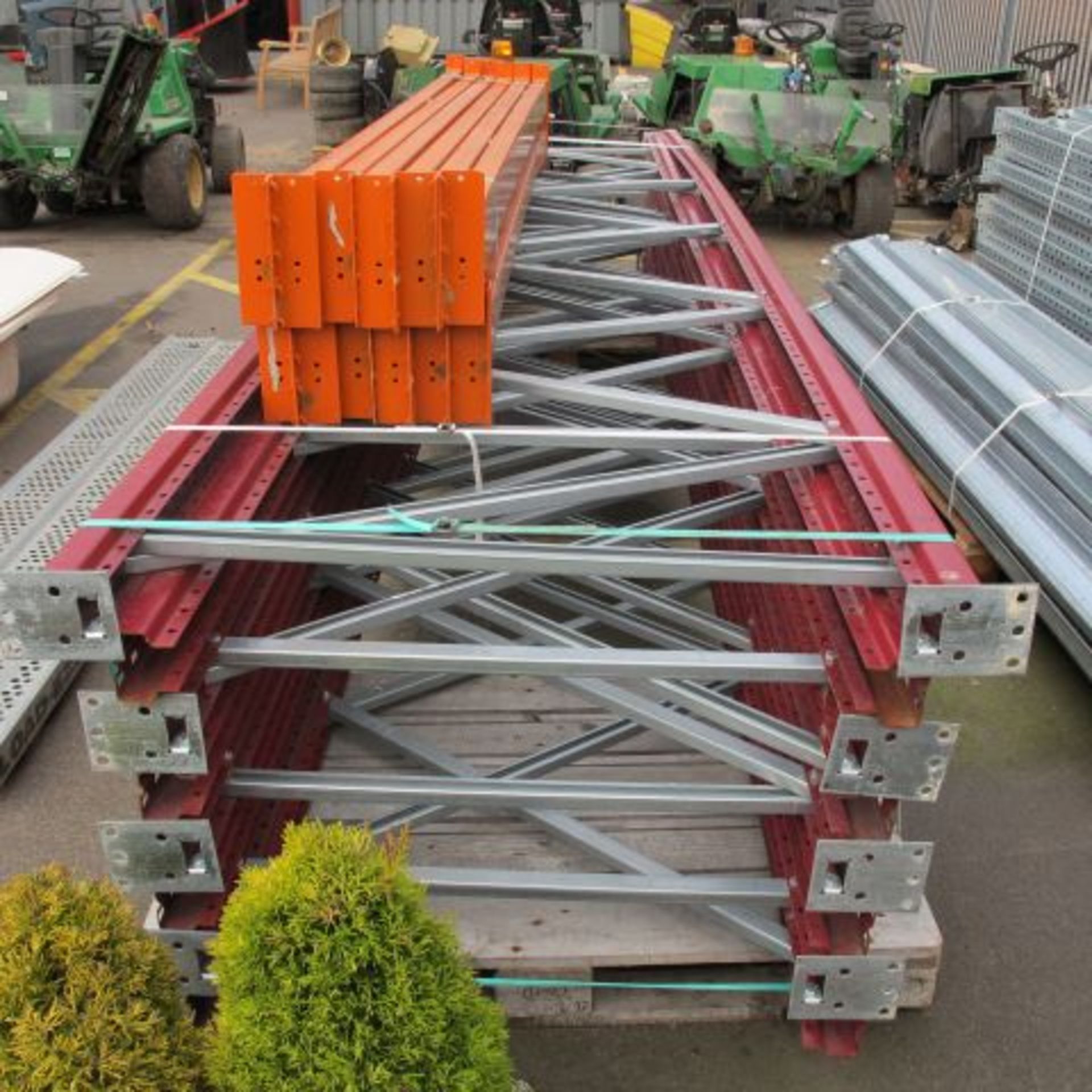 * Qty of Boltless Pallet Racking to include 8 Uprights 4.5m x 1m & 12 Crossbeams 2.7m.