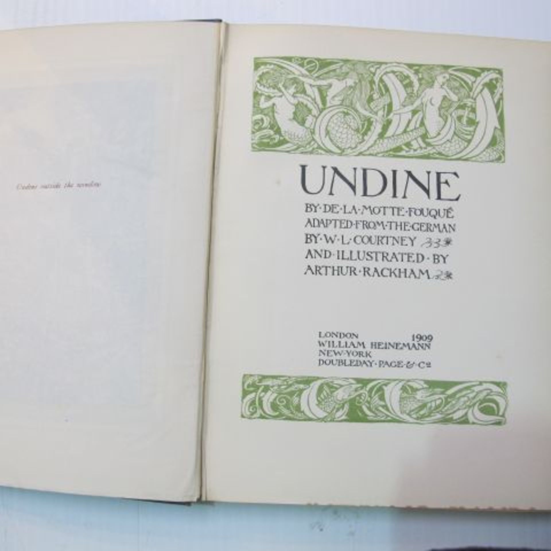 A hardback copy of Undine by De La Motte Fouqué adapted from the German by WL Courtney and - Image 2 of 3