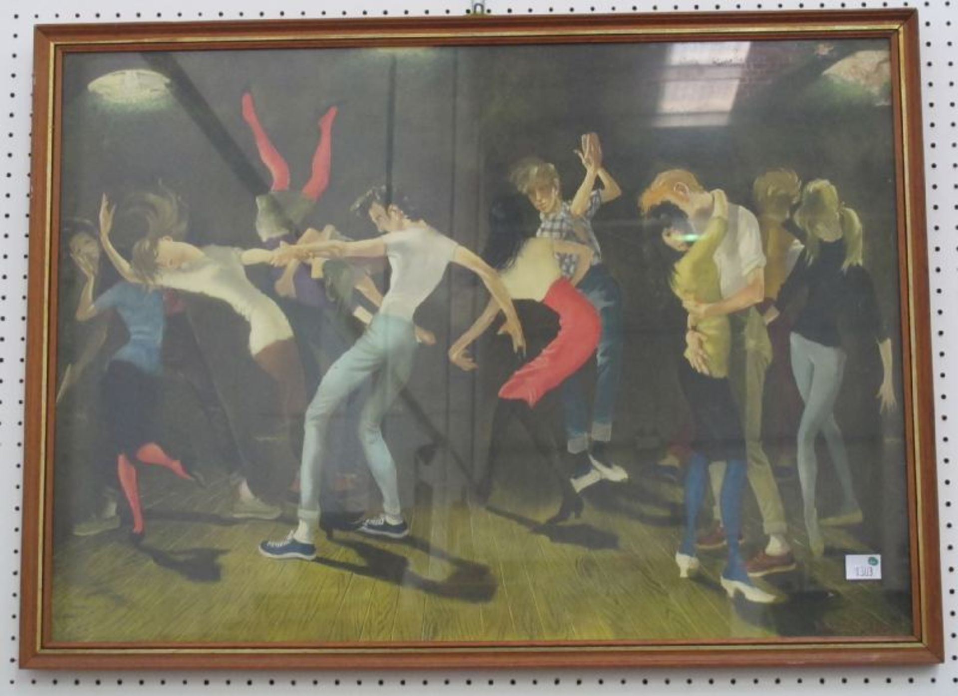 An Energetic Framed Print of Dancing Couples by Doris Zinkersen.  53cm x 75cm.  (Est. £20-£40)