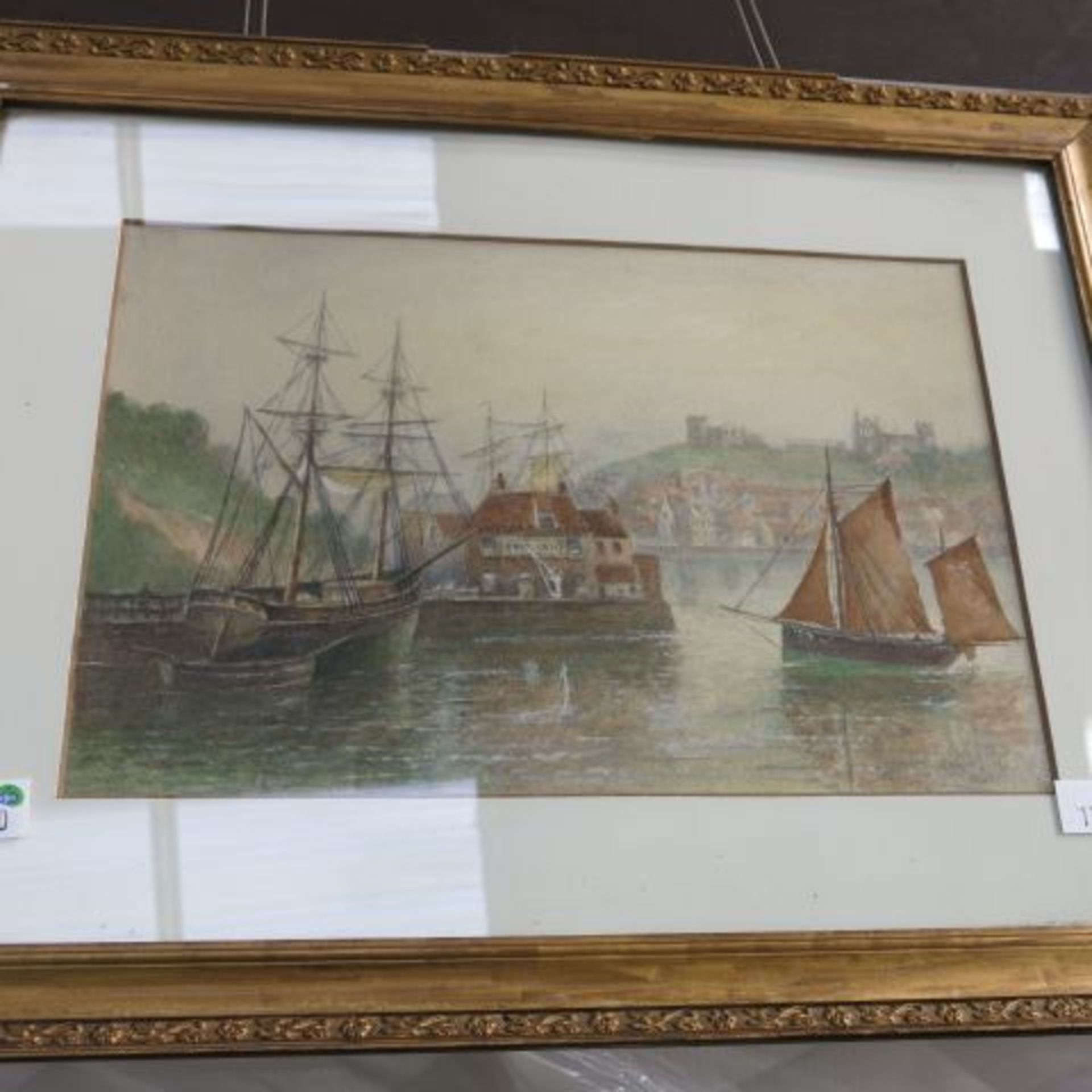 A Watercolour of a Harbour Scene ''Whitby'' by N Dawson.  (Est. £20-30)