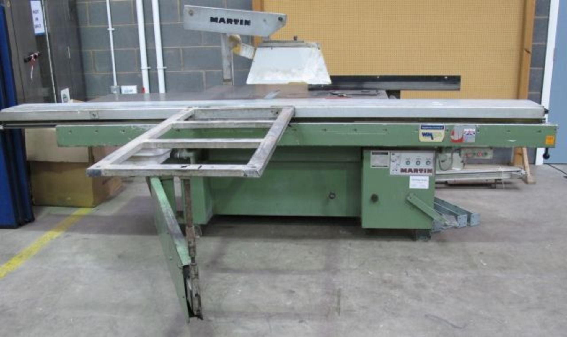 * 1987 MARTIN TYPE T78 SLIDING TABLE PANEL SAW; 3200MM BED FIXED 90DEG; SCORING SAW; 900MM RIP - Image 5 of 7