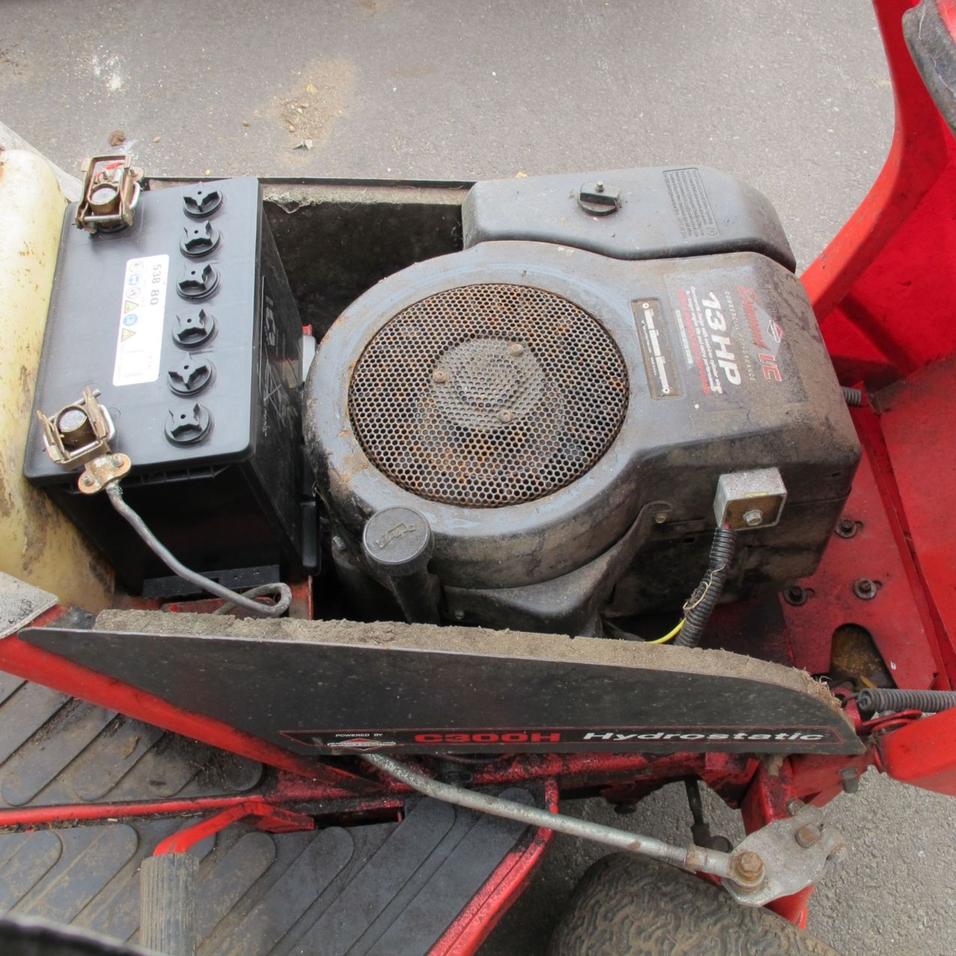 * A Countax C300H Hydrostatic Rode on Mower (starts but doesn't drive) c/w brand new battery - Image 3 of 3