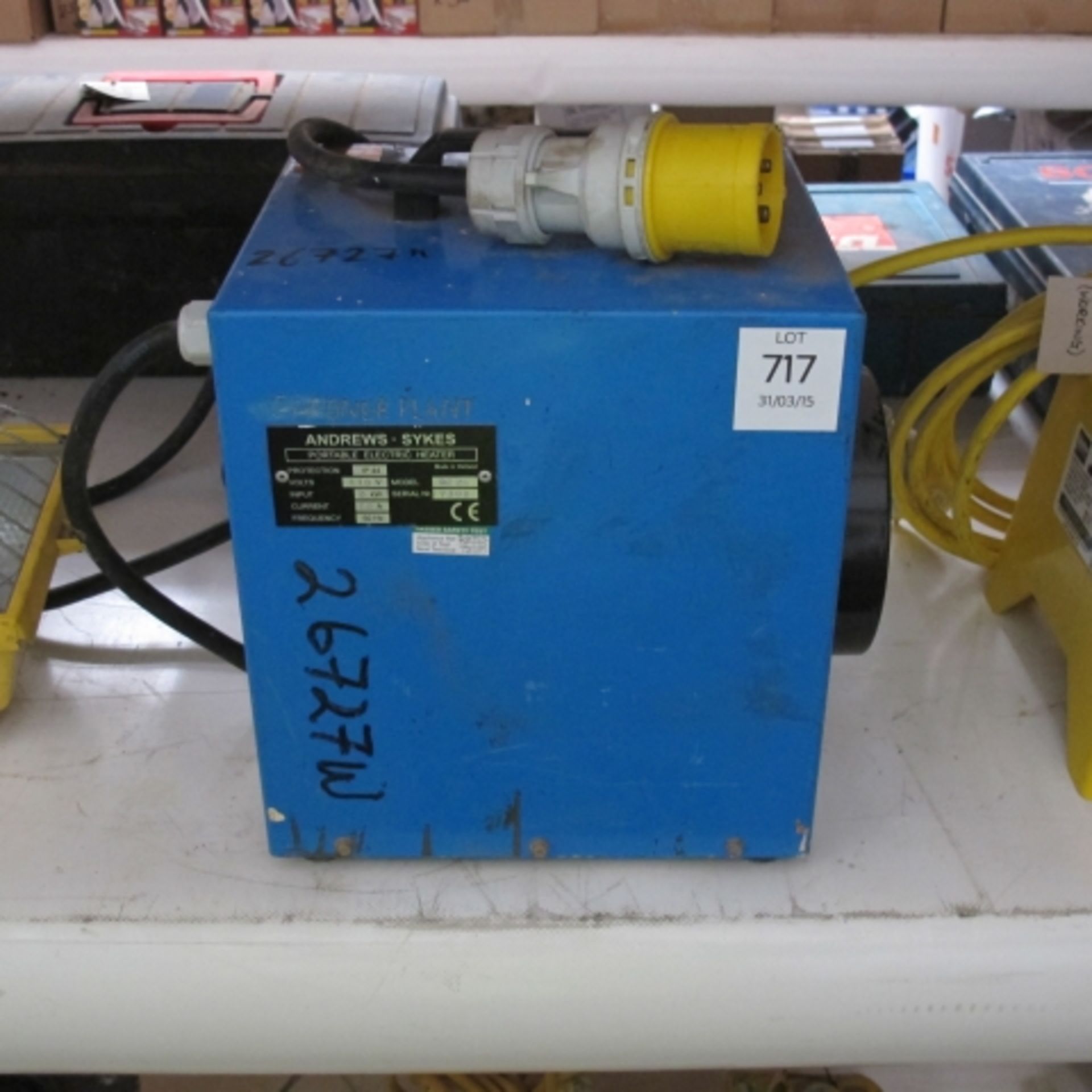 * An Andrew Sykes Portable Electric Heater.  110V.