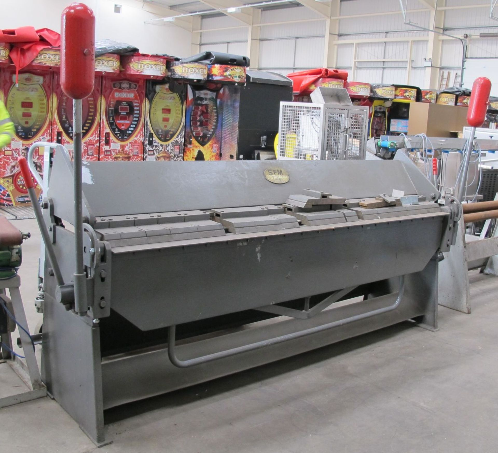 * SFM 2.5m Sheet Metal Folder.   Please note there is a £10 plus VAT handling fee on this lot.