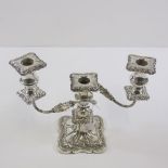 This is a Timed Online Auction on Bidspotter.co.uk, Click here to bid.  Silver 3 light Candelabrum