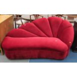 This is a Timed Online Auction on Bidspotter.co.uk, Click here to bid.  A Large Maroon Upholstered