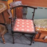 This is a Timed Online Auction on Bidspotter.co.uk, Click here to bid.  An Edwardian Mahogany Corner