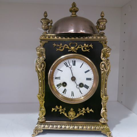 This is a Timed Online Auction on Bidspotter.co.uk, Click here to bid.  A French ebonised mantel