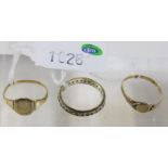 This is a Timed Online Auction on Bidspotter.co.uk, Click here to bid.  Lot to include three 9ct