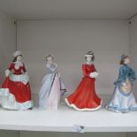 This is a Timed Online Auction on Bidspotter.co.uk, Click here to bid.  Four figurines of Ladies -