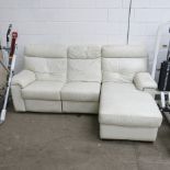 This is a Timed Online Auction on Bidspotter.co.uk, Click here to bid.  A Large White Leather