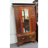This is a Timed Online Auction on Bidspotter.co.uk, Click here to bid.  An Edwardian walnut mirror