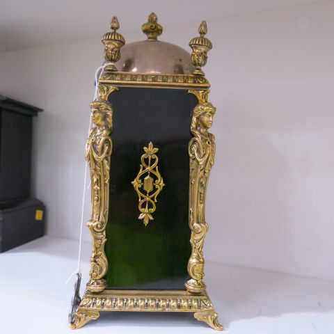 This is a Timed Online Auction on Bidspotter.co.uk, Click here to bid.  A French ebonised mantel - Image 3 of 13