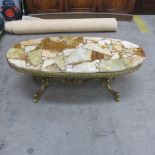 This is a Timed Online Auction on Bidspotter.co.uk, Click here to bid.  An Oval Marble Top Coffee